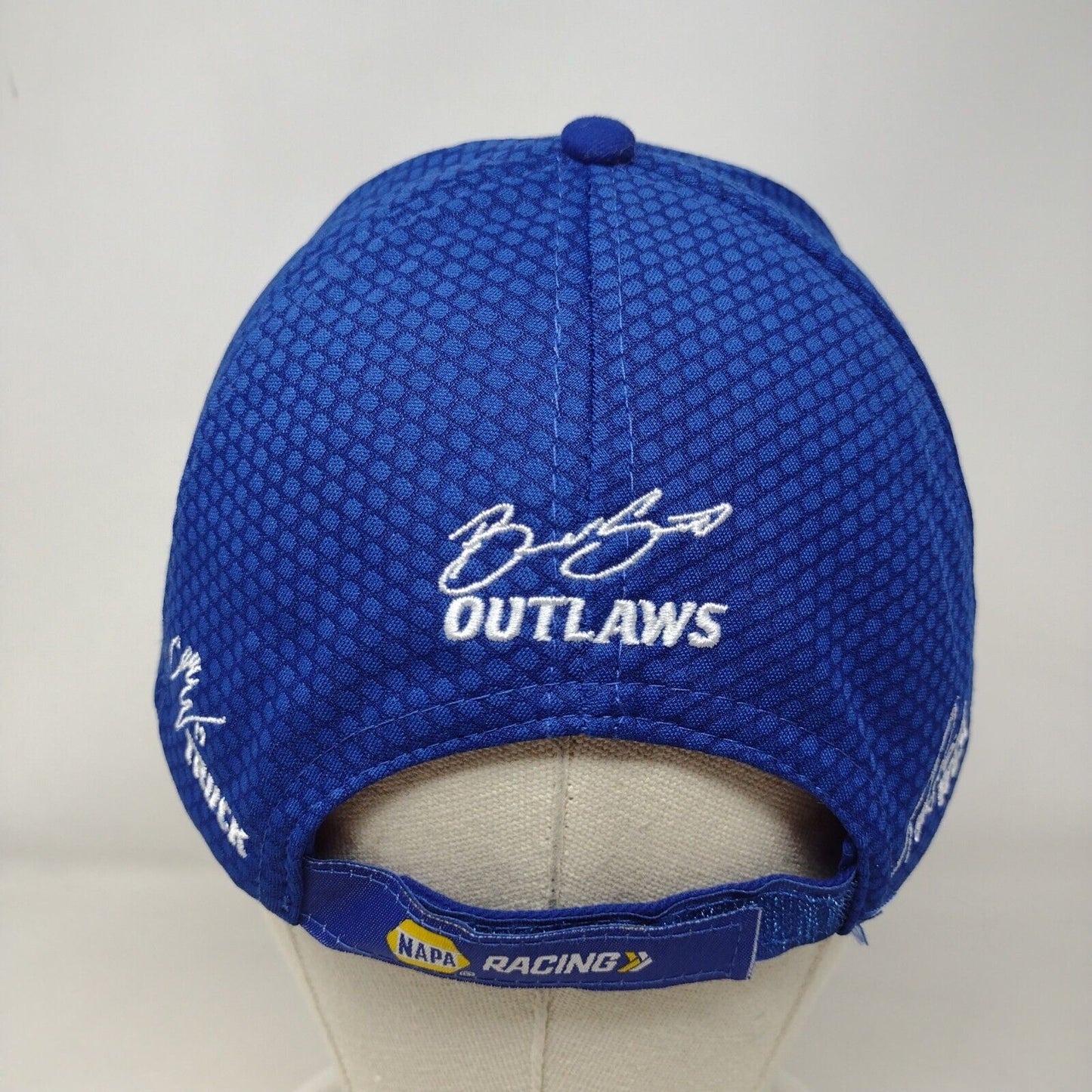 NAPA Racing Strapback Hat Blue OSFA Embroidered Logo NASCAR NHRA Outlaws