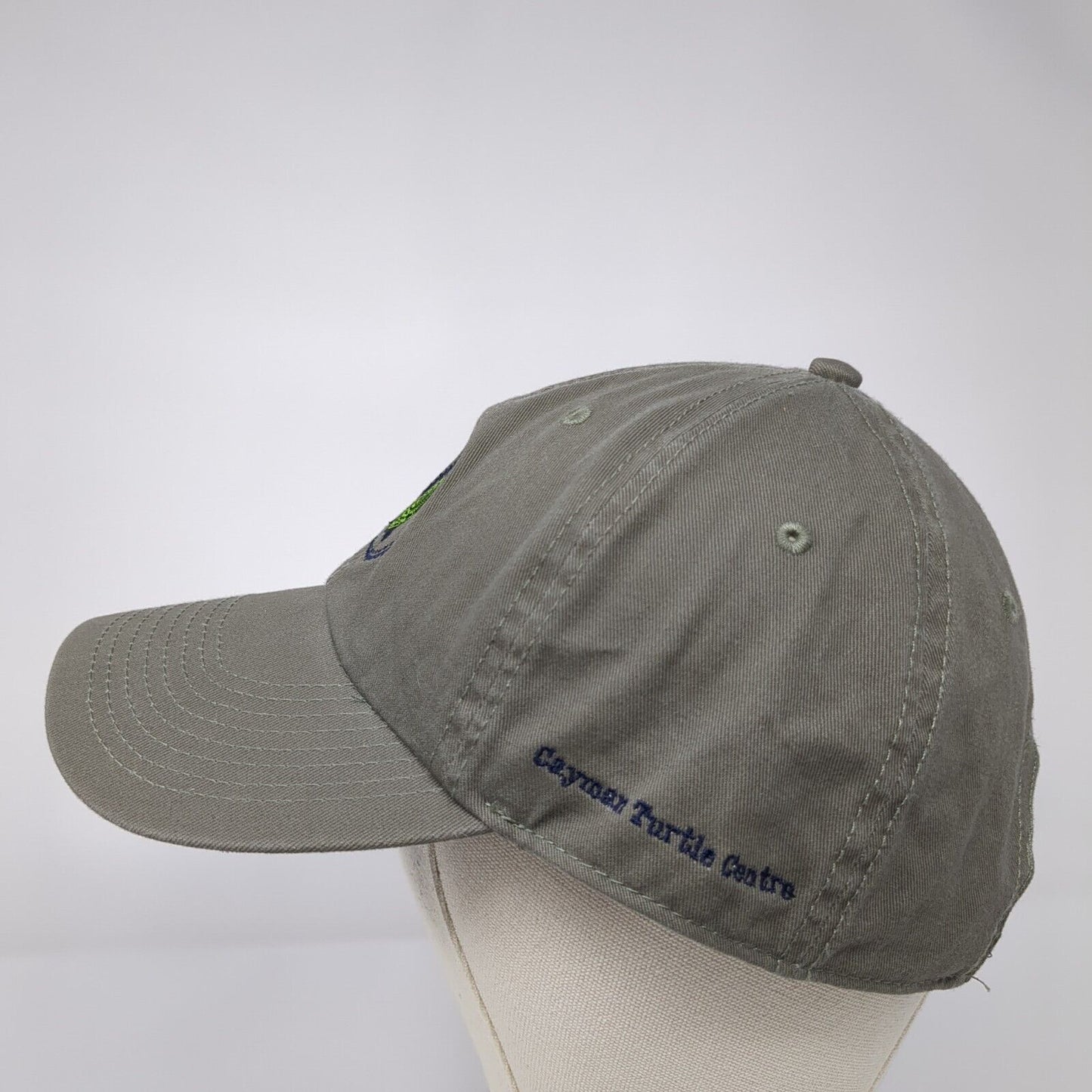 Cayman Turtle Centre Slideback Hat Gray One Size Adjustable Embroidered