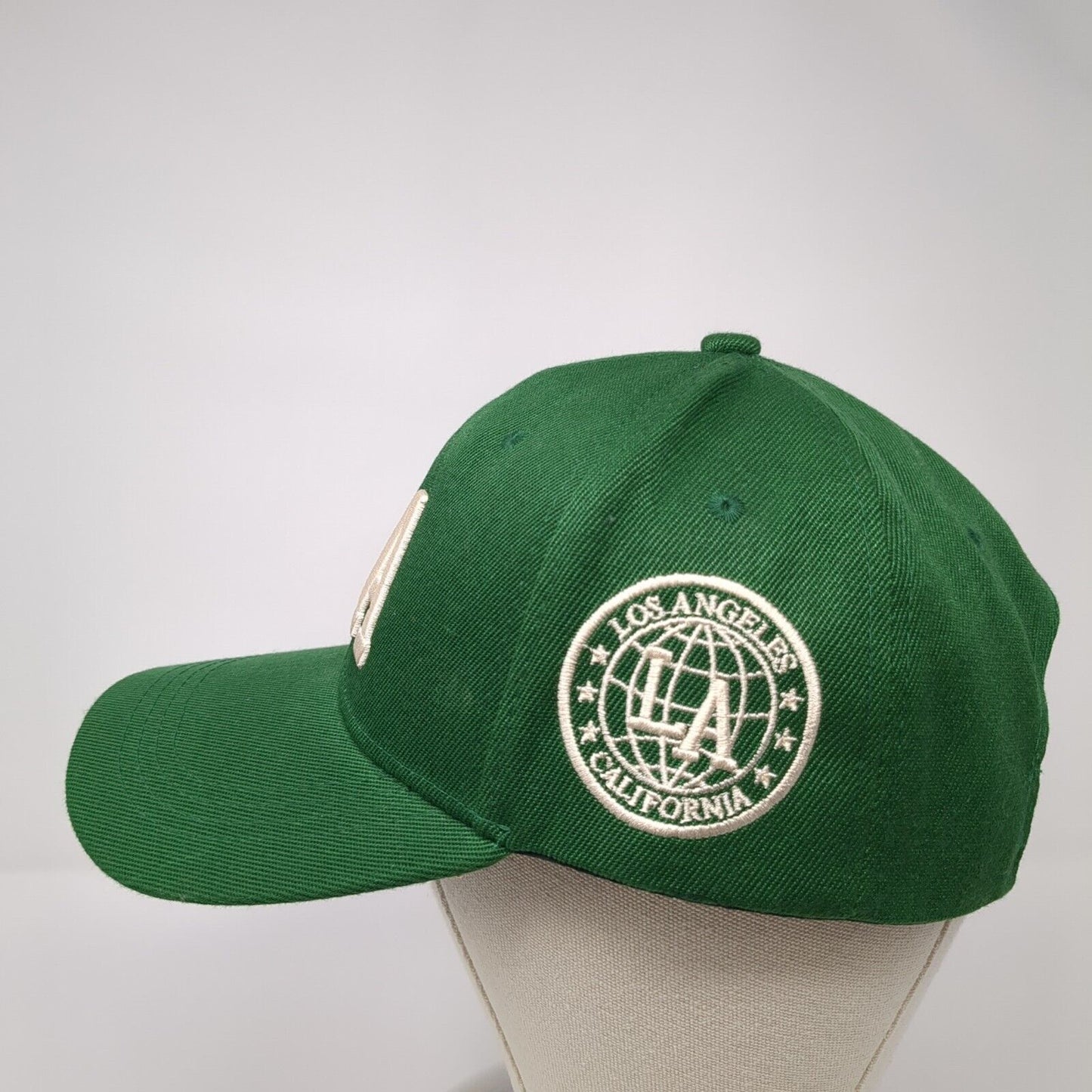 LA Los Angeles California Slideback Baseball Cap Green OS Adjustable Embroidered