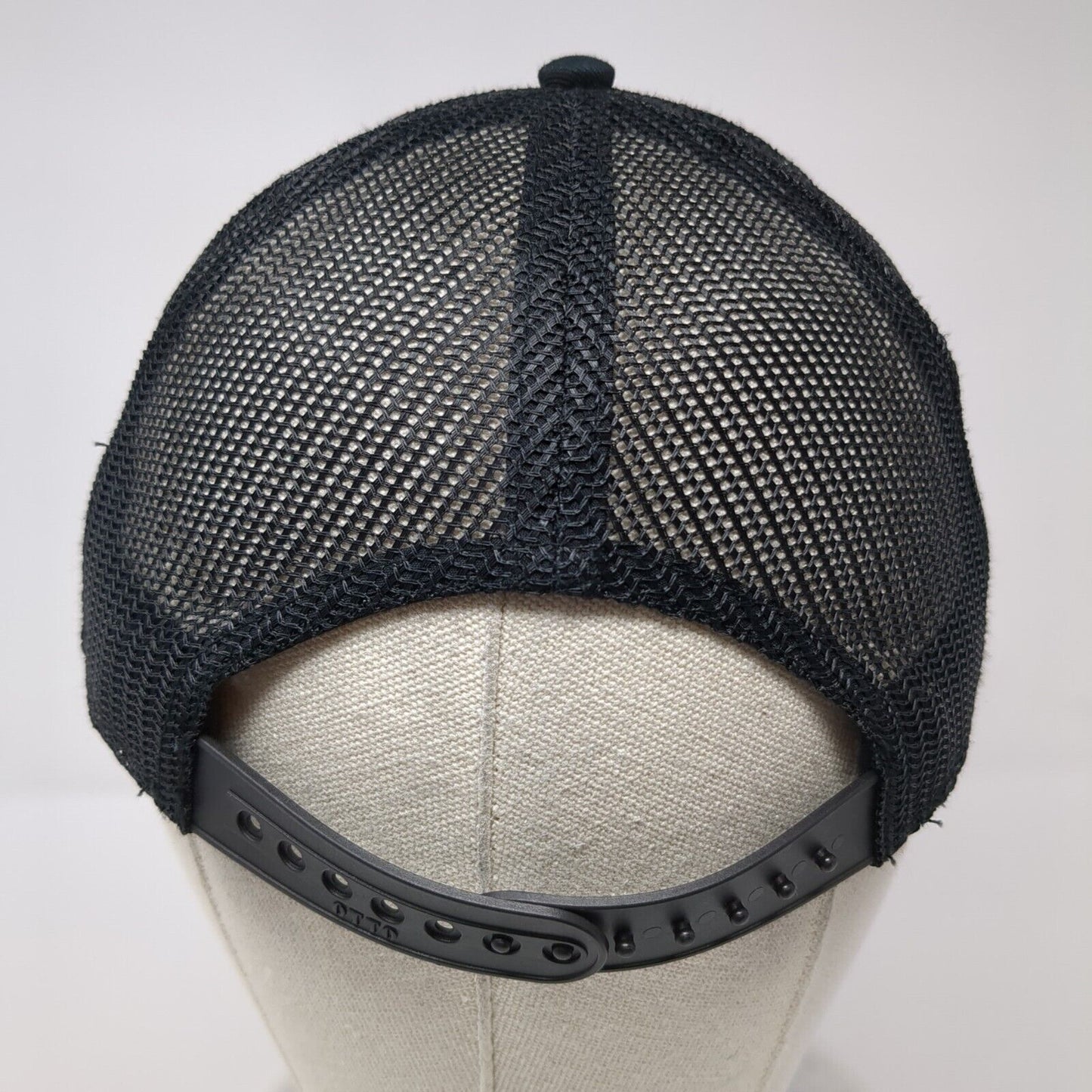 Otto Youth Snapback Trucker Hat Black One Size Adjustable Mesh Back Blank
