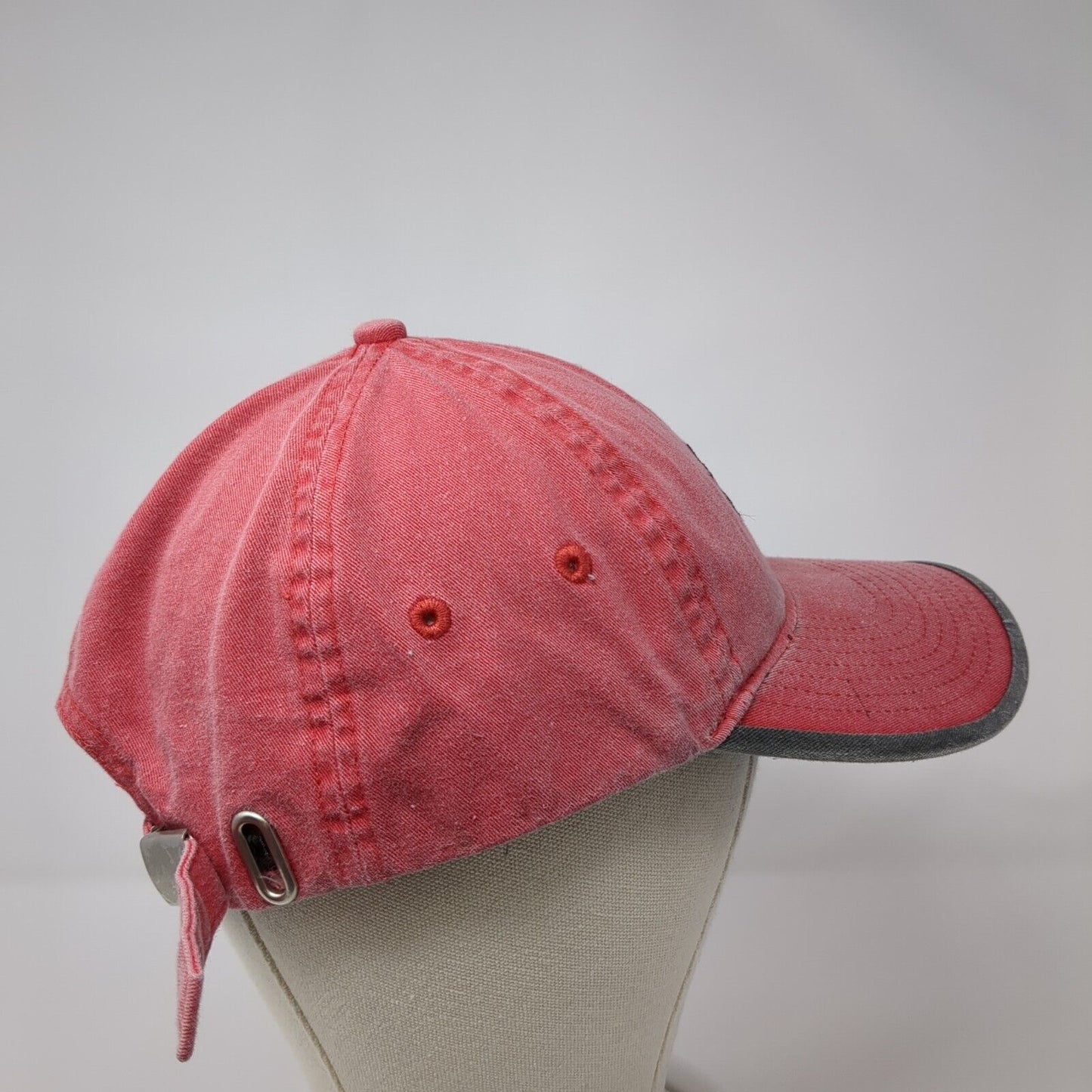 Mercy Slideback Hat Red One Size Adjustable Embroidered North End