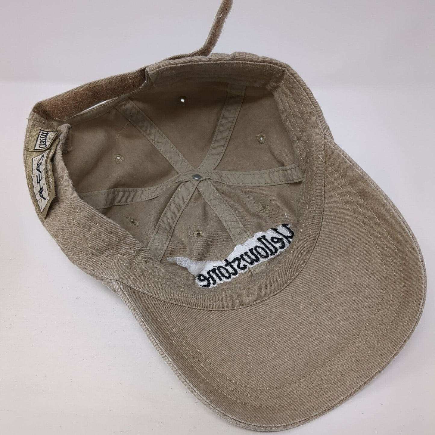 Yellowstone Strapback Hat Tan One Size Adjustable Classic Cut Embroidered Ahead