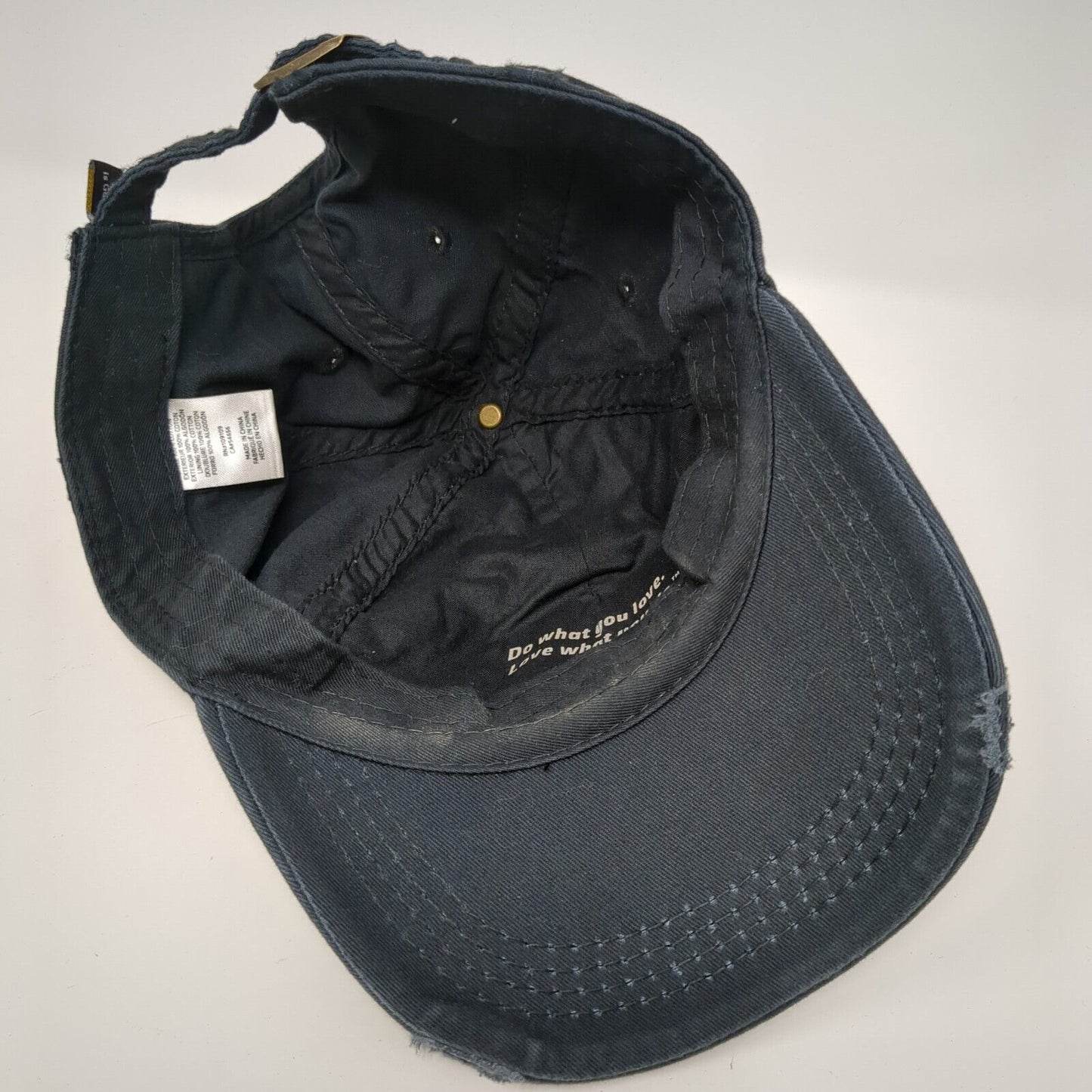 Daisy Flower Slideback Hat Blue One Size Adjustable Embroidered 6 Panel