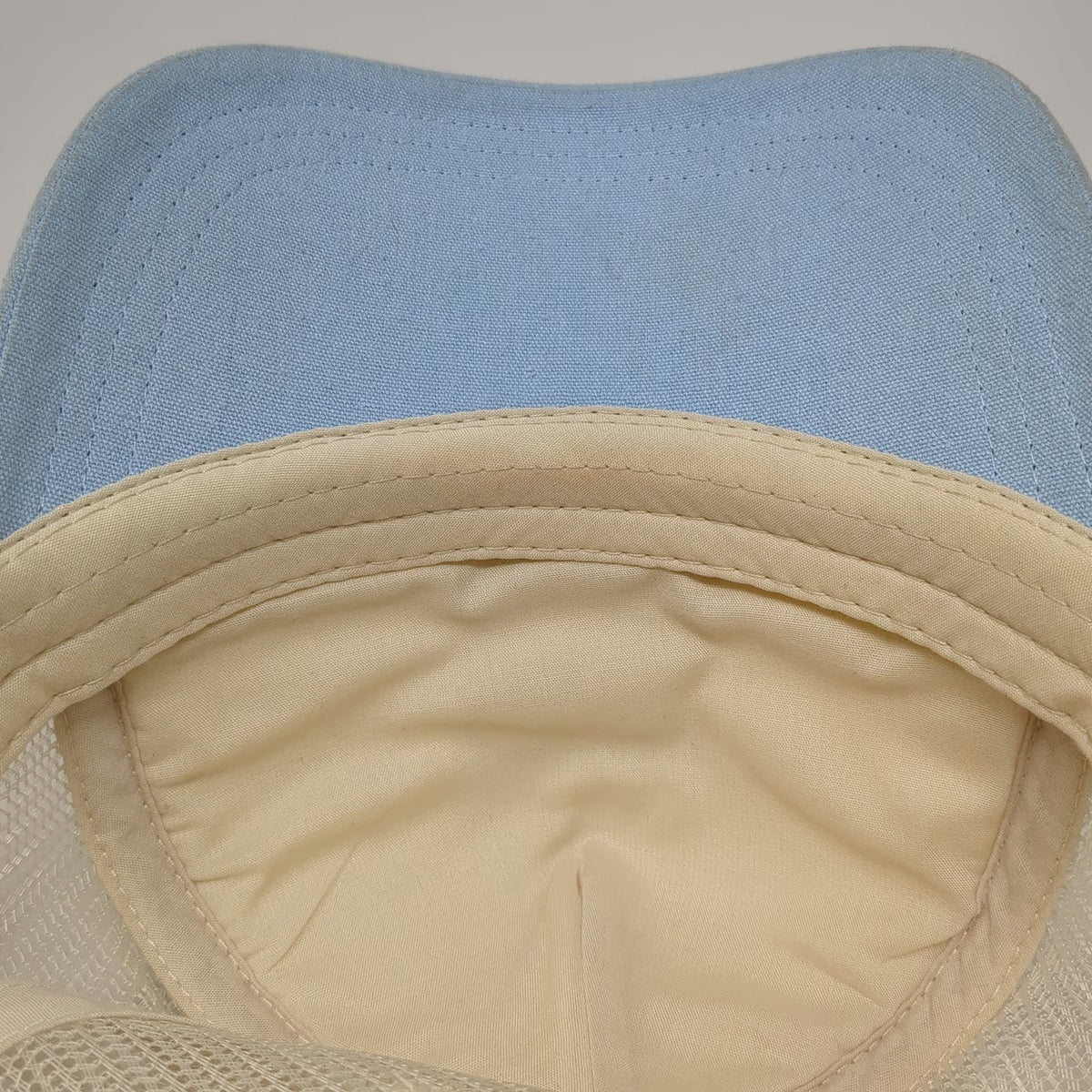 Rip Curl Trucker Hat Beige Blue One Size Mesh Back Snapback Surf Beach Patch