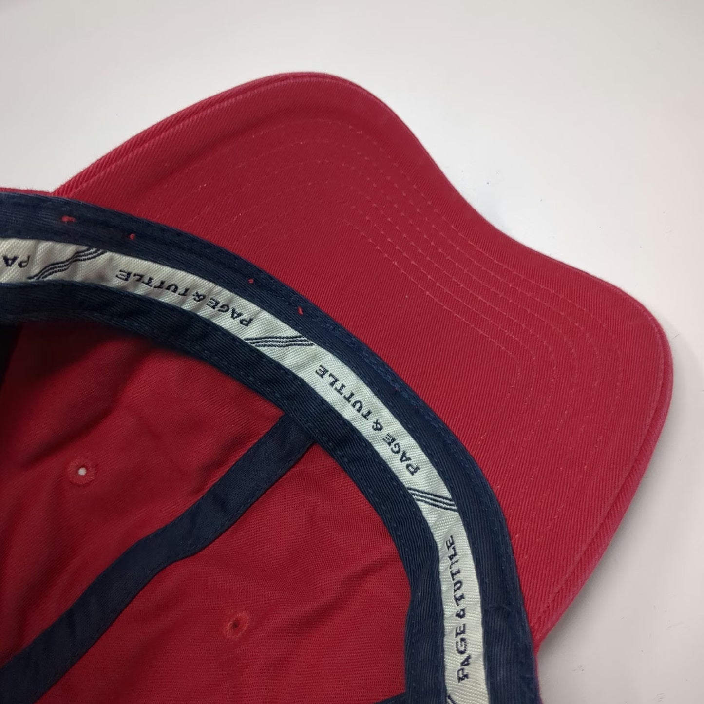 Page & Tuttle Baseball Cap Red One Size Augustine 1995 Golf Club Embroidered Hat