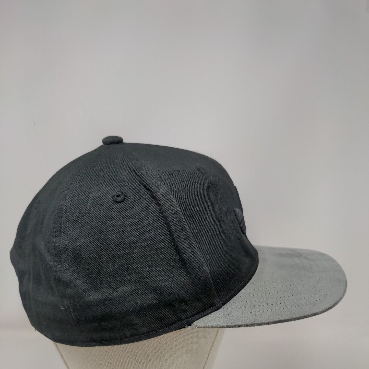 Adidas Trefoil Snapback Hat Black OSFM Embroidered Logo Colorblock