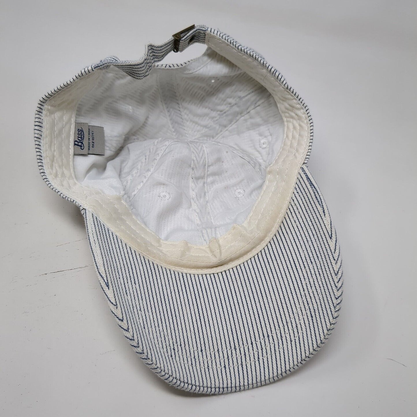 Bass Slideback Hat Multicolor One Size Adjustable Pinstripe 6 Panel