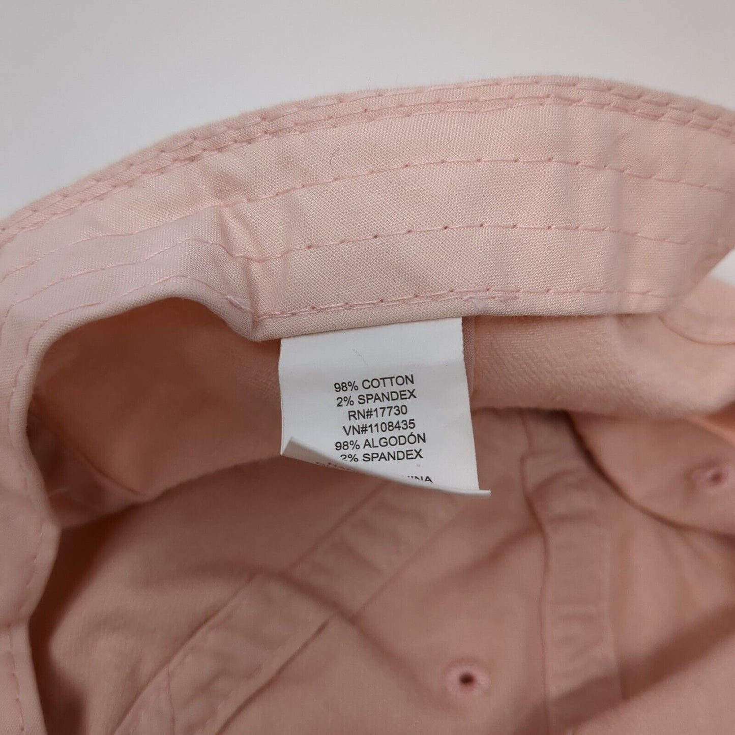 Unbranded Slideback Hat Pink One Size Adjustable Vented Holes 6 Panel Blank