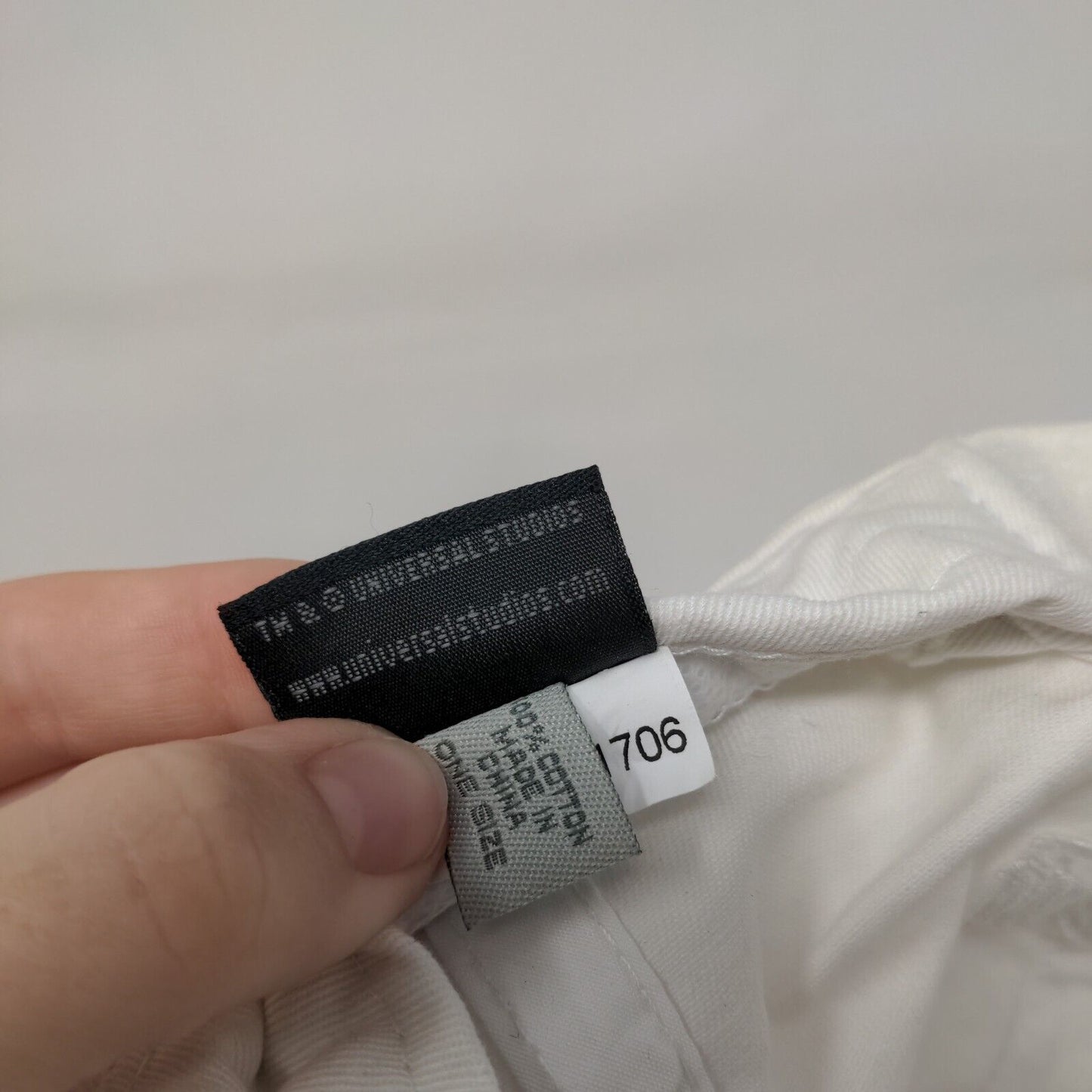 Universal Studios Strapback Hat White One Size Adjustable Embroidered 6 Panel