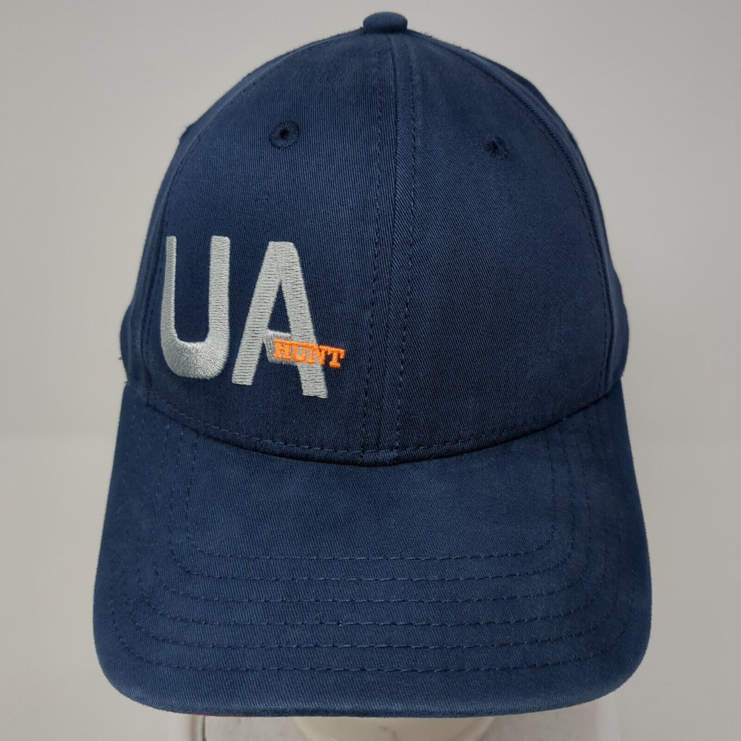 UA Hunt Fitted Hat Blue L/XL Embroidered Vented Holes 6 Panel Under Armour