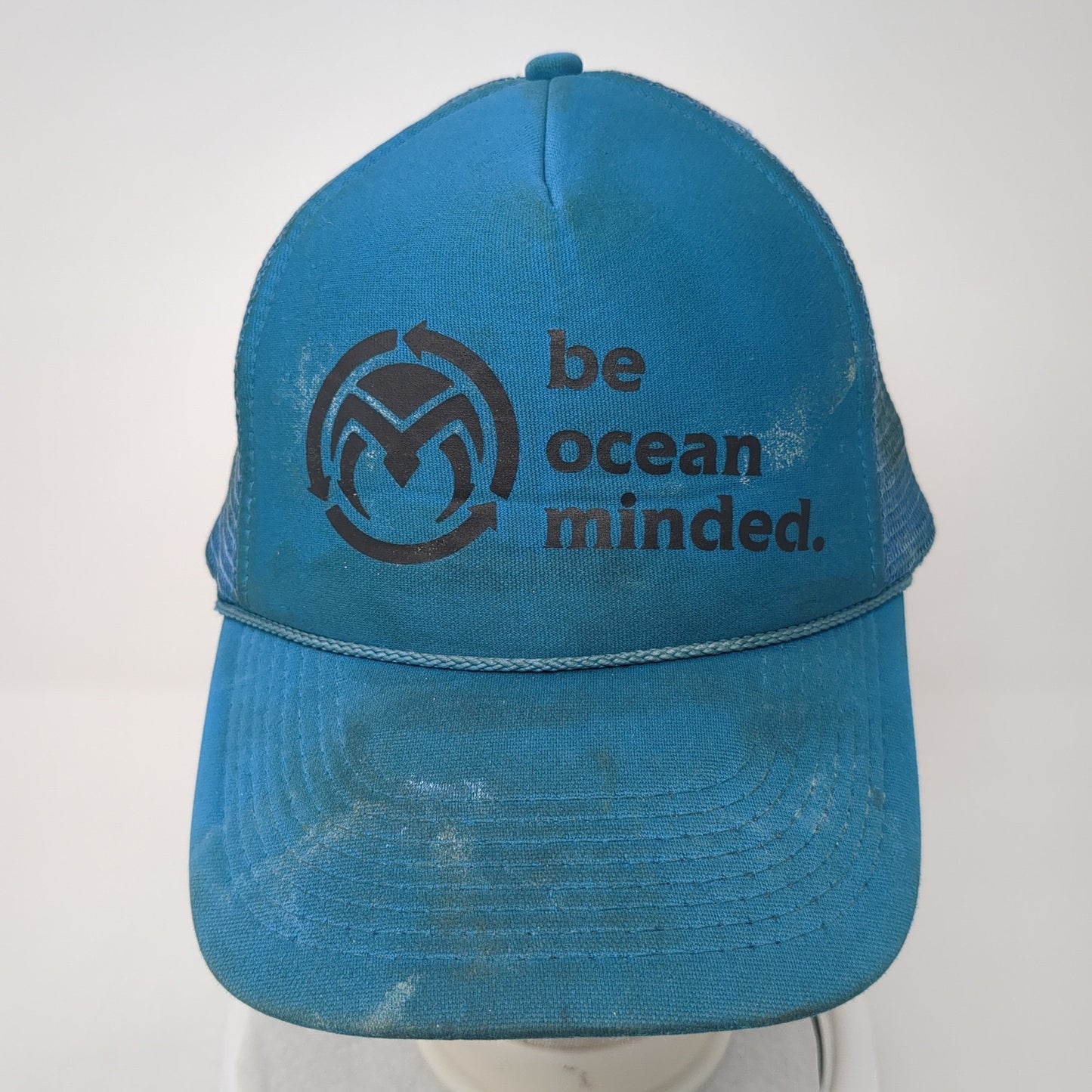 Be Ocean Minded Snapback Rope Trucker Hat Blue One Size Mesh Back Otto
