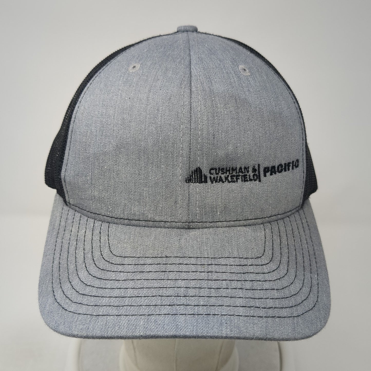 Cushman & Wakefield Pacific Snapback Trucker Hat Gray One Size Mesh Back