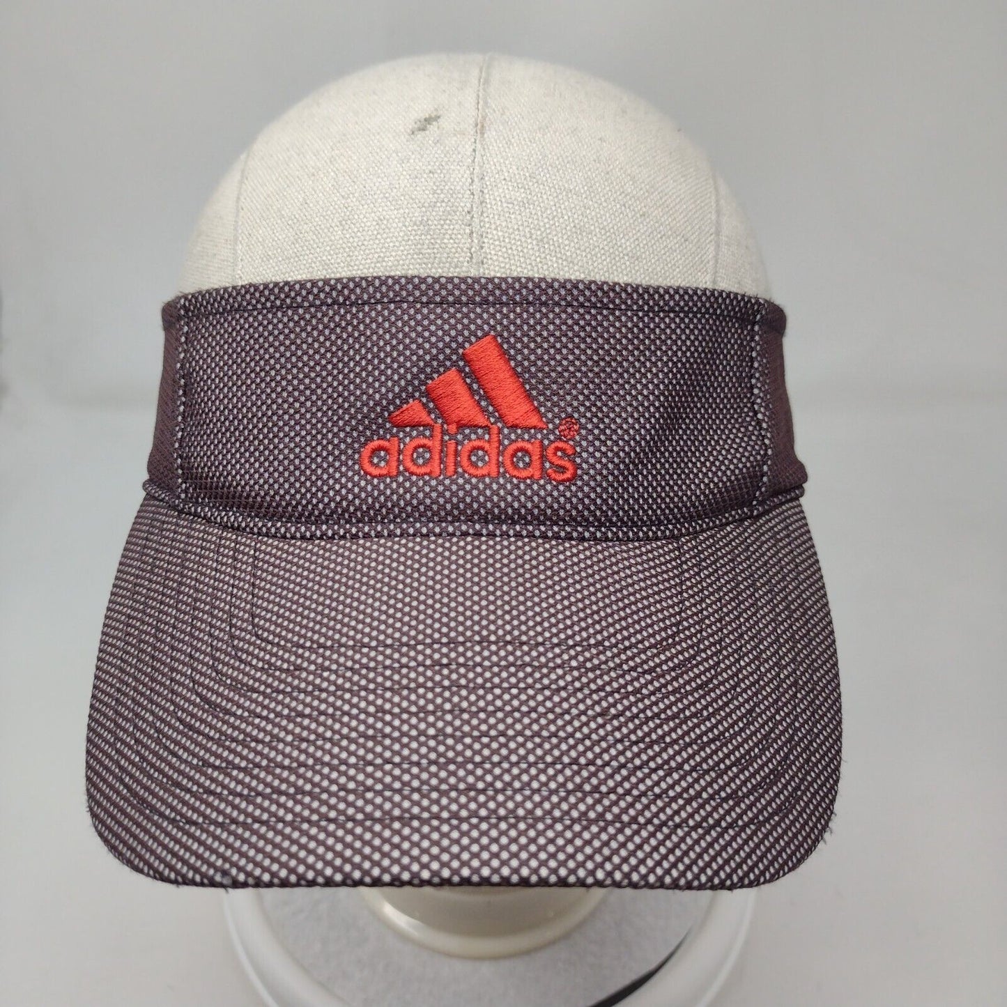 Adidas 3 Stripes Strapback Sun Visor Hat Multi One Size Embroidered