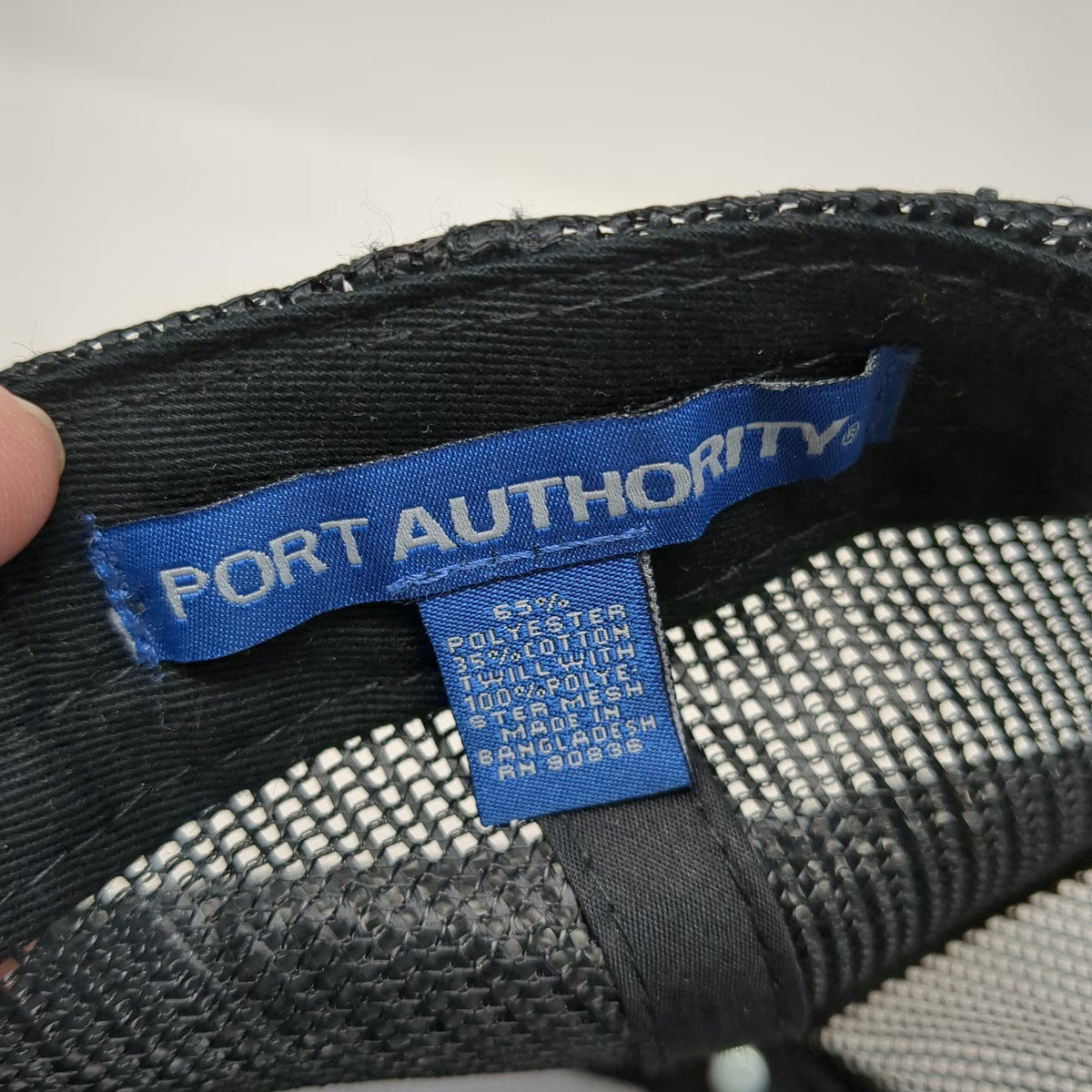 Port Authority Trucker Hat Gray One Size Mesh Back Snapback Shine Cology Logo