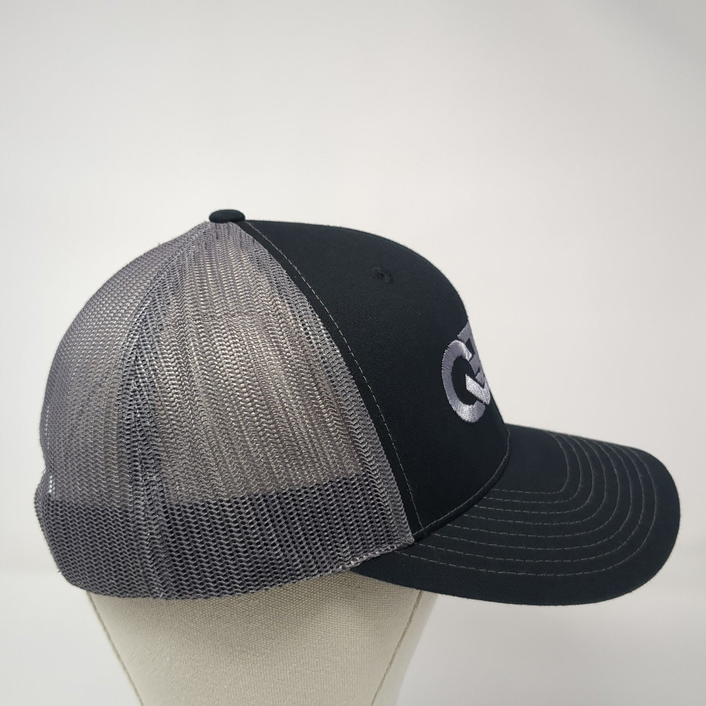 Q-PAC Logo Snapback Mesh Back Trucker Hat Black One Size Richardson