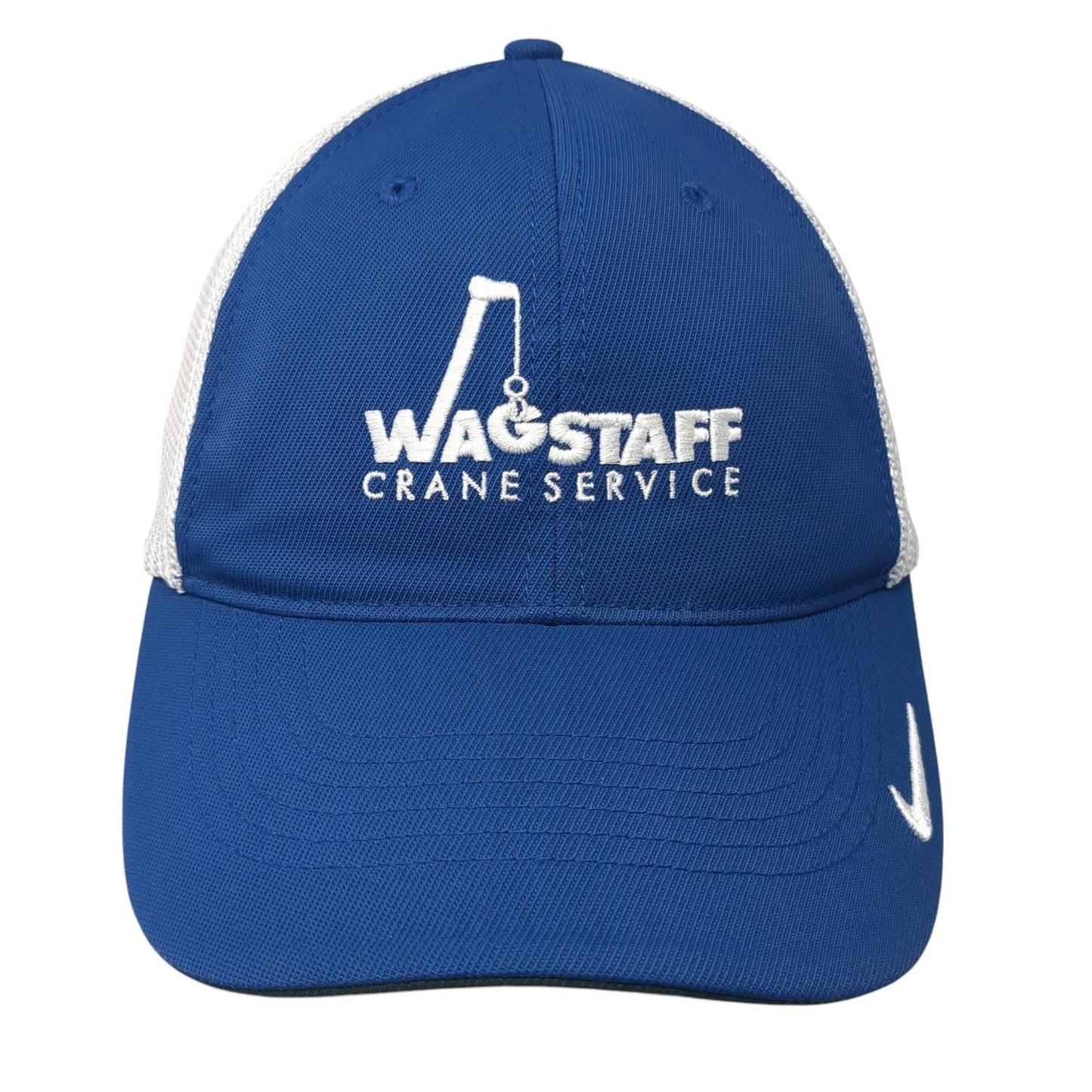 Wagstaff Crane Service Fitted Mesh Back Trucker Hat Blue Large Nike