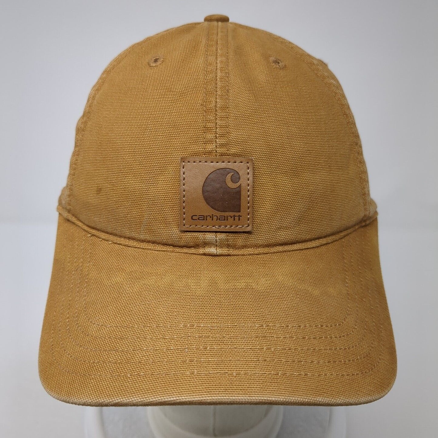 Carhartt Strapback Baseball Cap Brown One Size Adjustable Embroidered 6 Panel