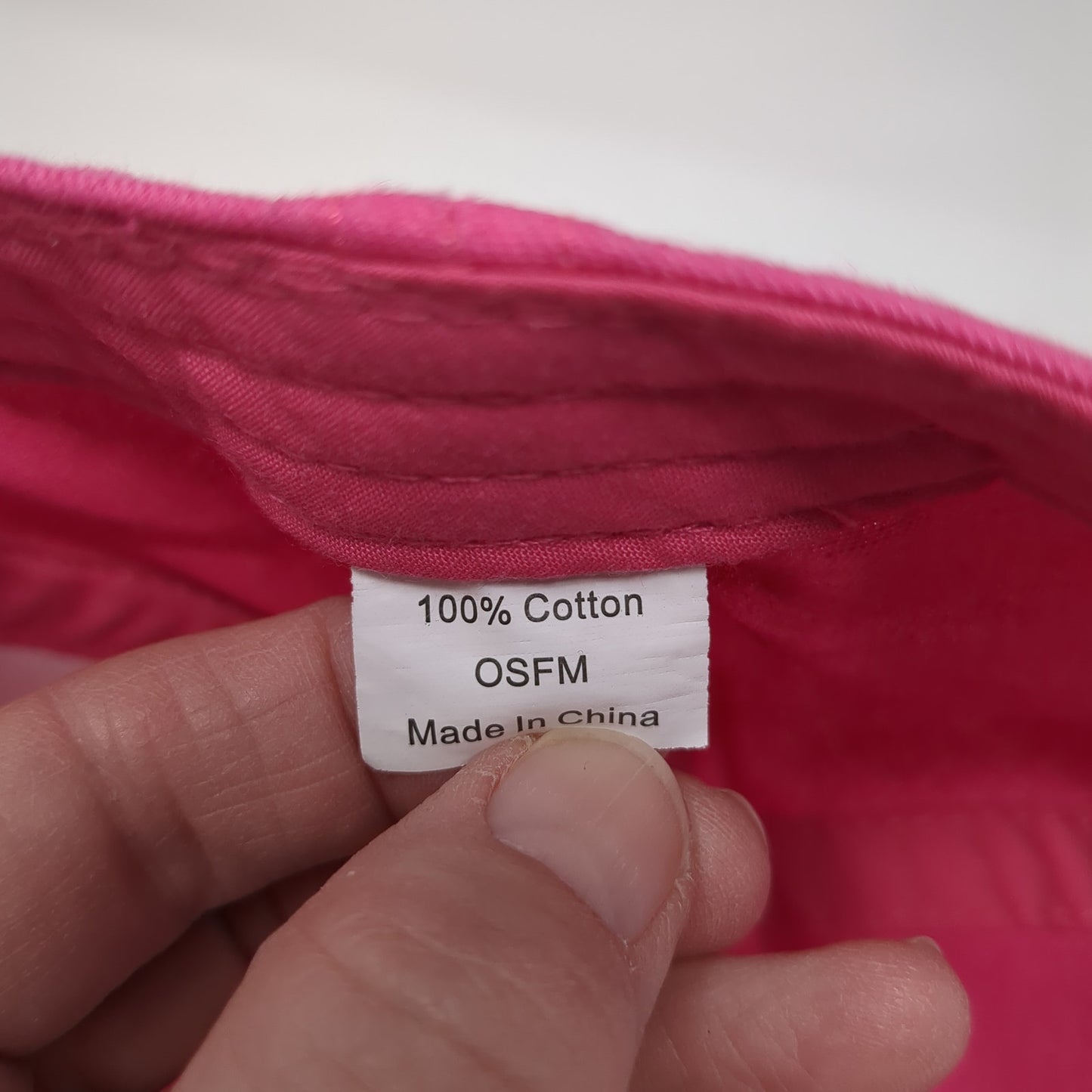 Unbranded Strapback Hat Pink One Size Adjustable Solid Cotton Blank