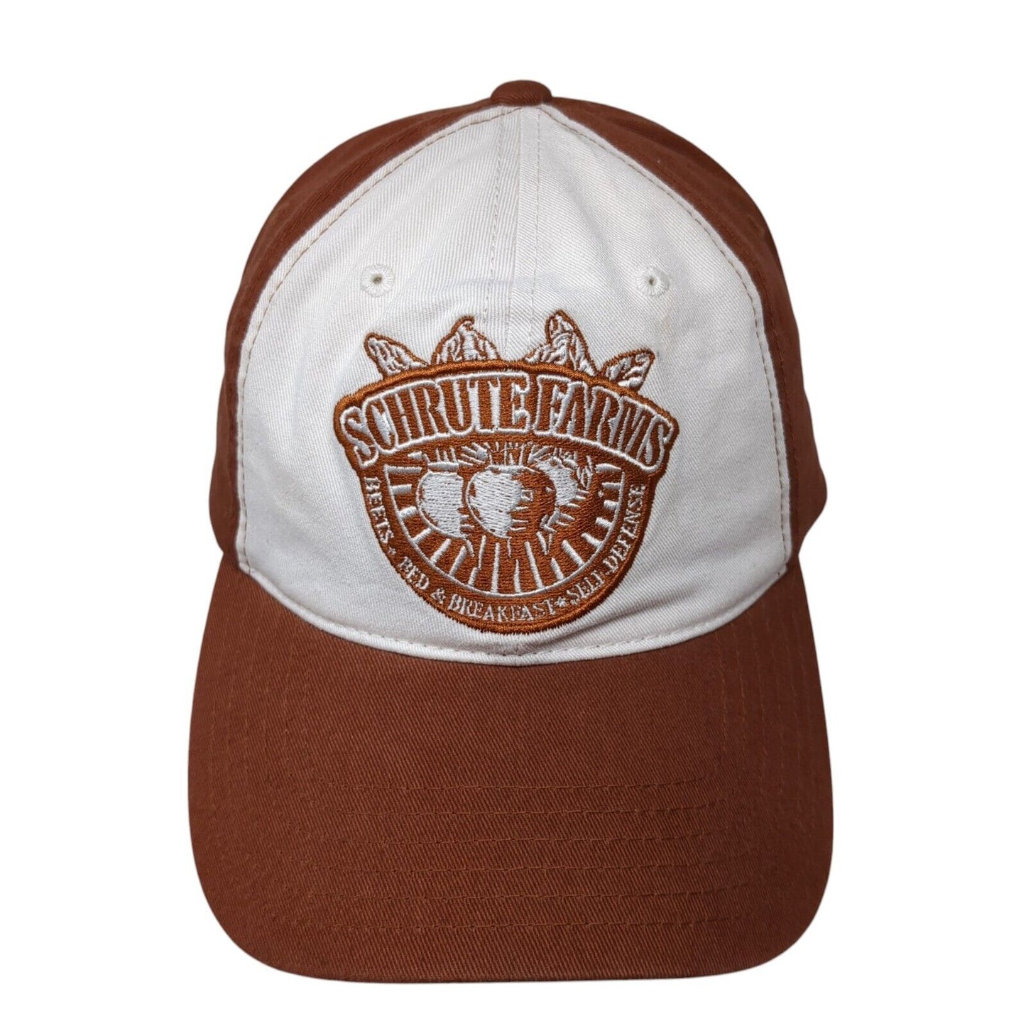 Schrute Farms The Office Slideback Hat Brown OSFA Embroidered Panel