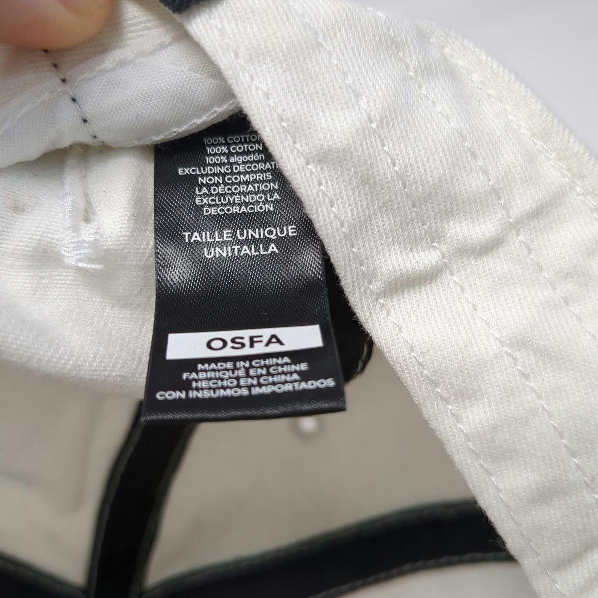 '47 Baseball Cap White One Size Pure Logo Embroidery Slideback Cotton Twill Hat