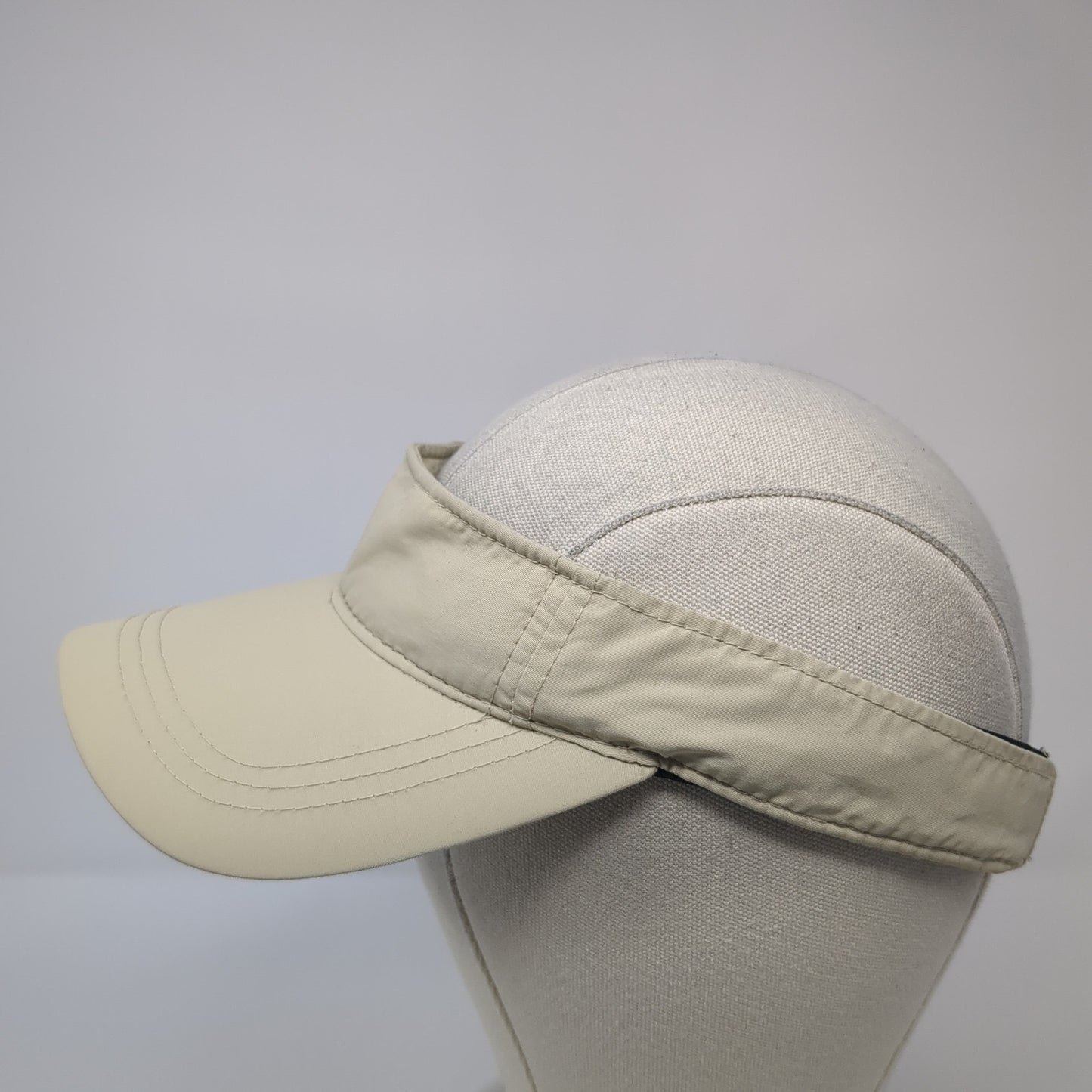 All American Fisherman Sun Visor Hat Beige One Size Adjustable Strap Signatures