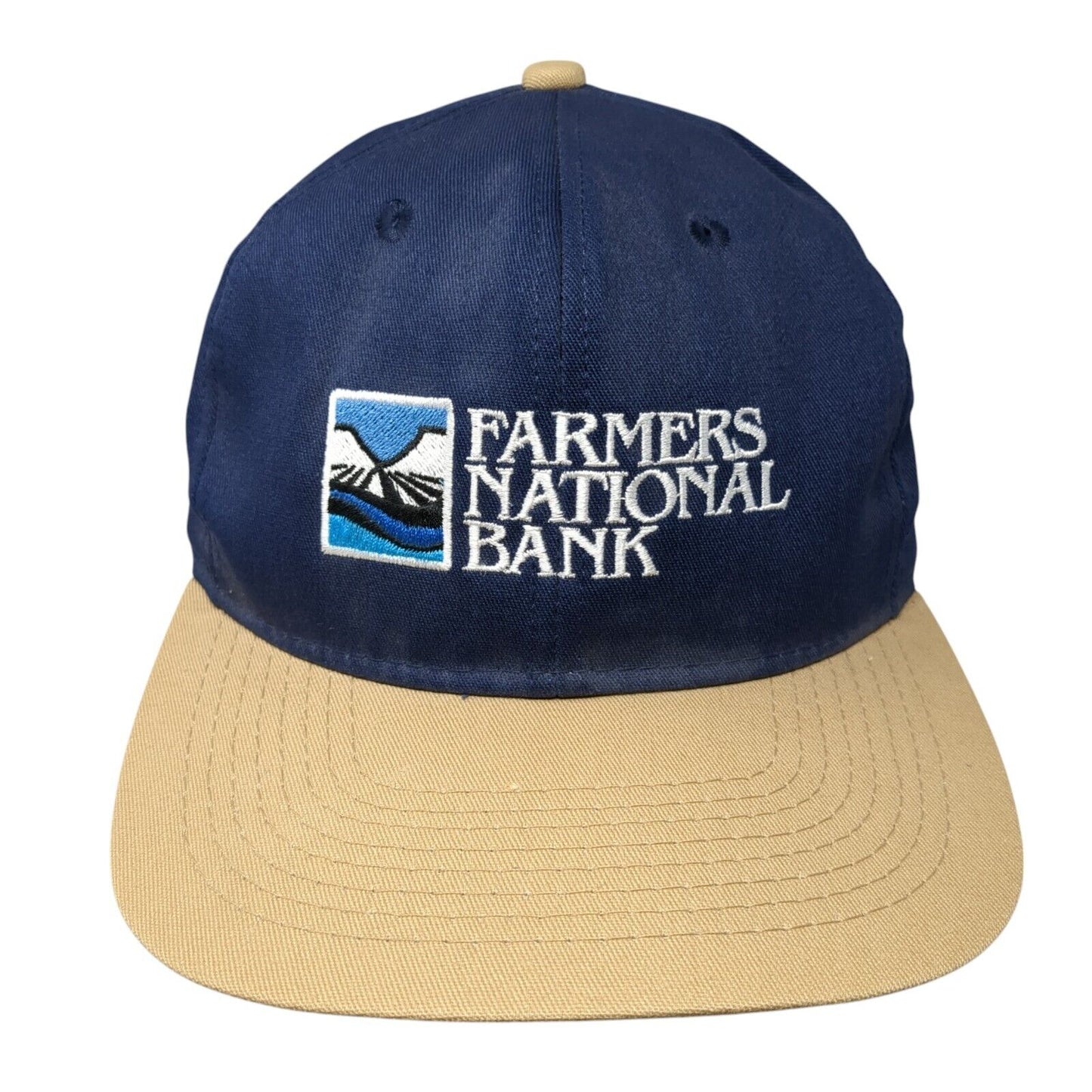 Farmers National Bank Snapback Hat Multi One Size Adjustable Colorblock