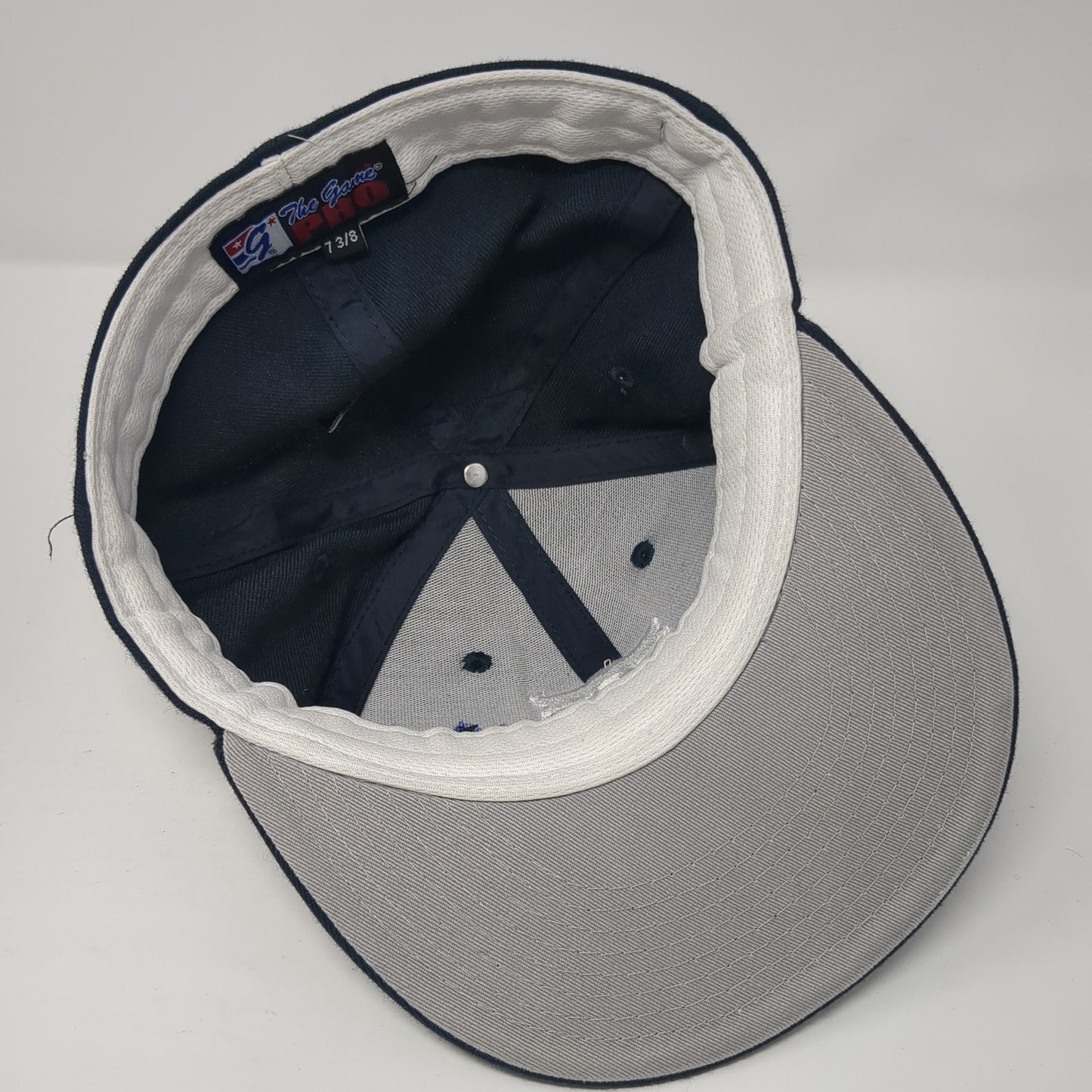 TF Fitted Baseball Cap Blue 7 3/8 Lightweight Embroidered The Game Pro