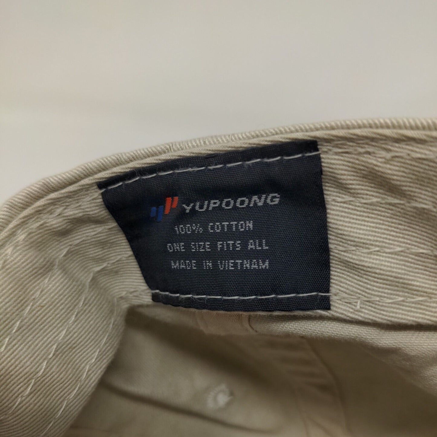 Okuma Slideback Hat Tan OSFA Embroidered Adjustable 6 Panel Yupoong