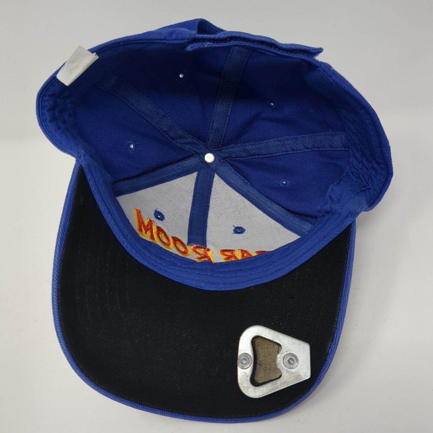 Bar Room Hero Strapback Hat Blue One Size Adjustable Embroidered Bottle Opener
