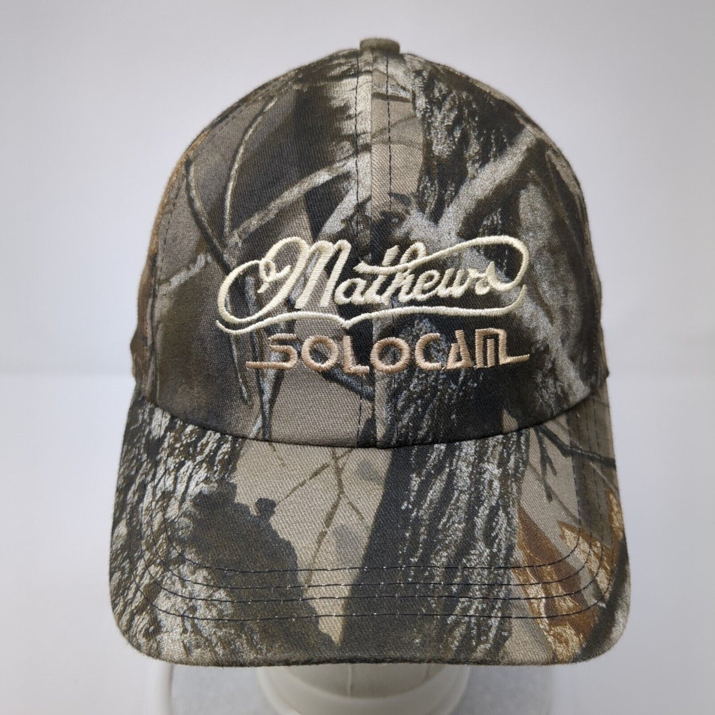 Matthews Solo Cam Strapback Hat Camouflage One Size Adjustable Embroidered