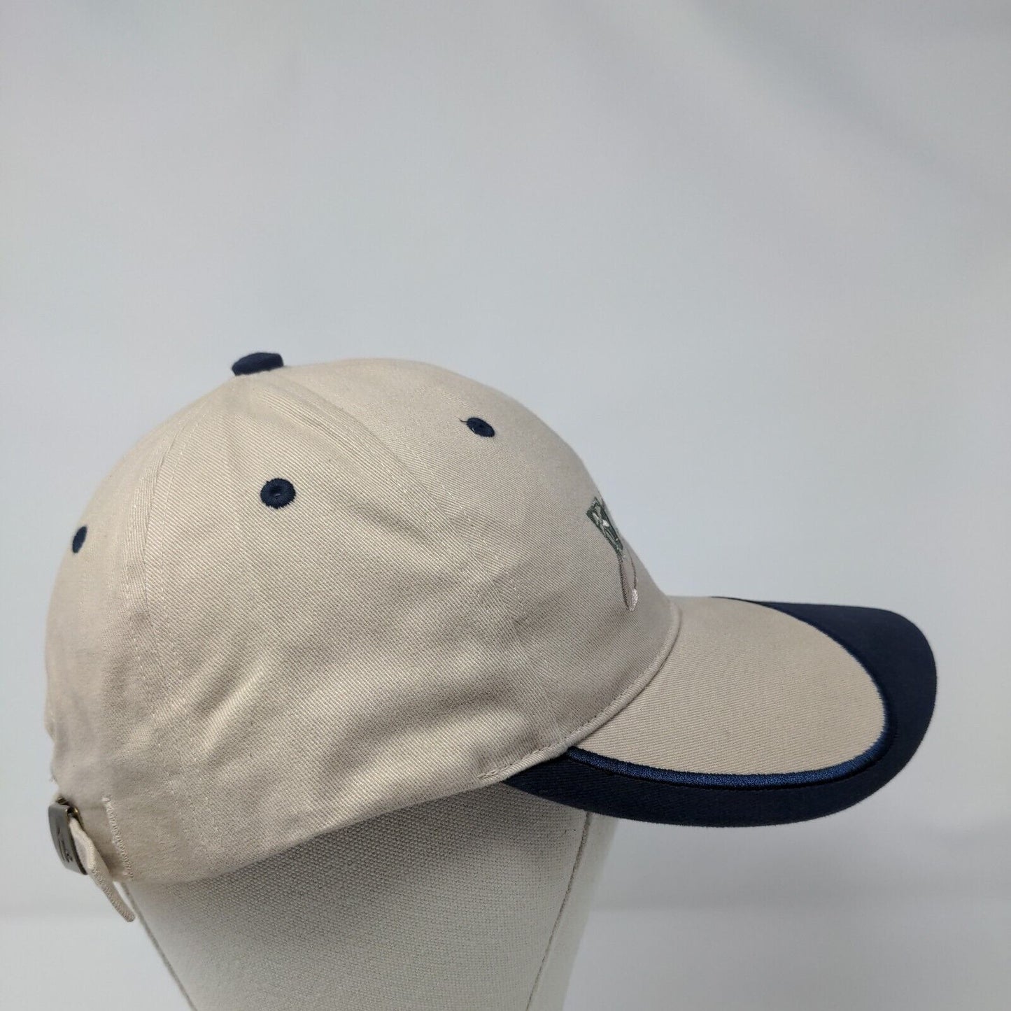 Aruba Palm Tree Slideback Hat Tan OSFA Adjustable Embroidered 6 Panel