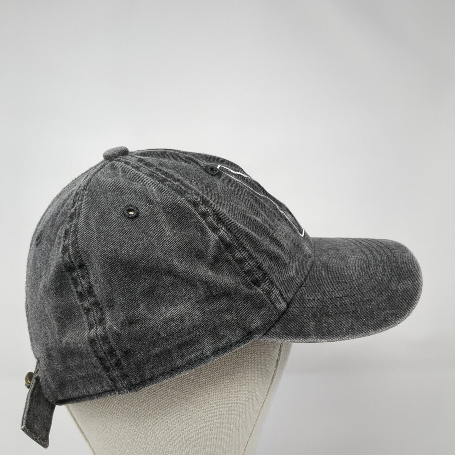 Idaho State Map Slideback Hat Gray One Size Adjustable Embroidered