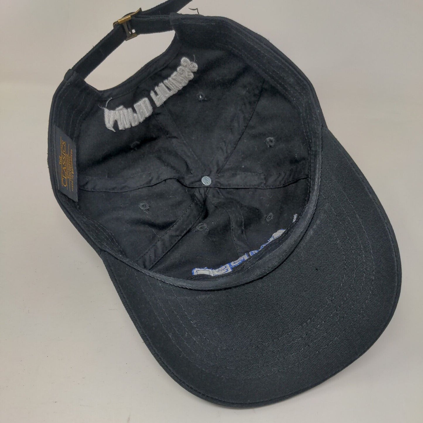 Amped Fitness Slideback Hat Black One Size Adjustable Embroidered Yupoong