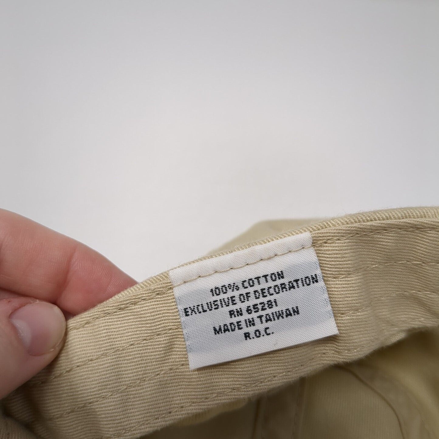 Disneyland Mickey Mouse Slideback Hat Tan One Size Adjustable Embroidered Goofys