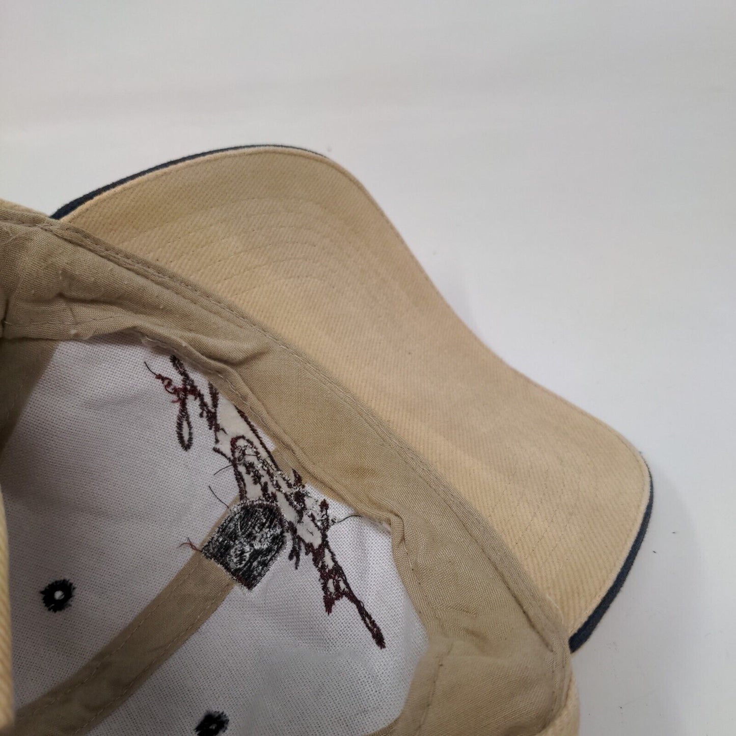 Cecchi Slideback Hat Tan 58 cm Embroidered Adjustable 6 Panel Vent Holes