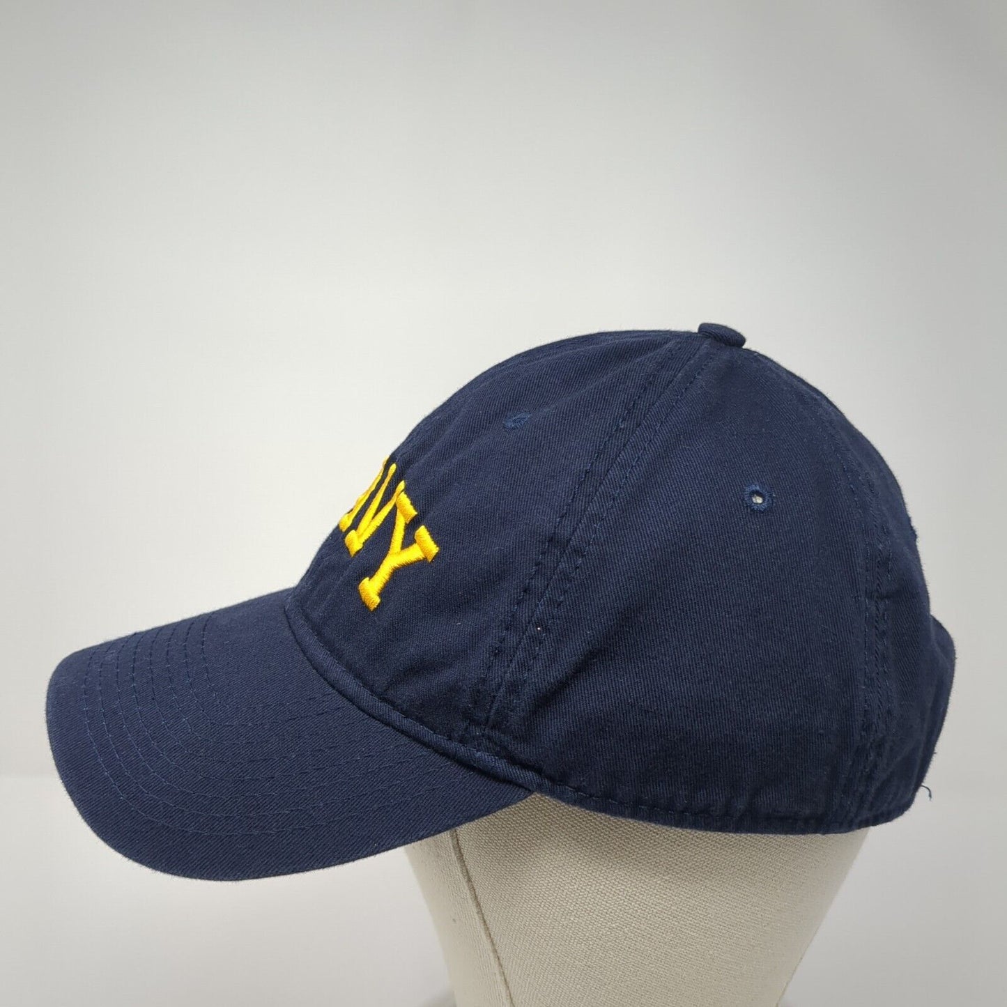 Navy Slideback Hat Blue One Size Embroidered 6 Panel Armed Forces Gear
