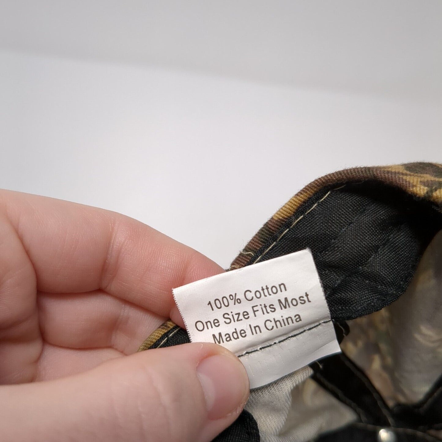 NAPA Outdoors Strapback Hat Camouflage One Size Adjustable Embroidered 6 Panel