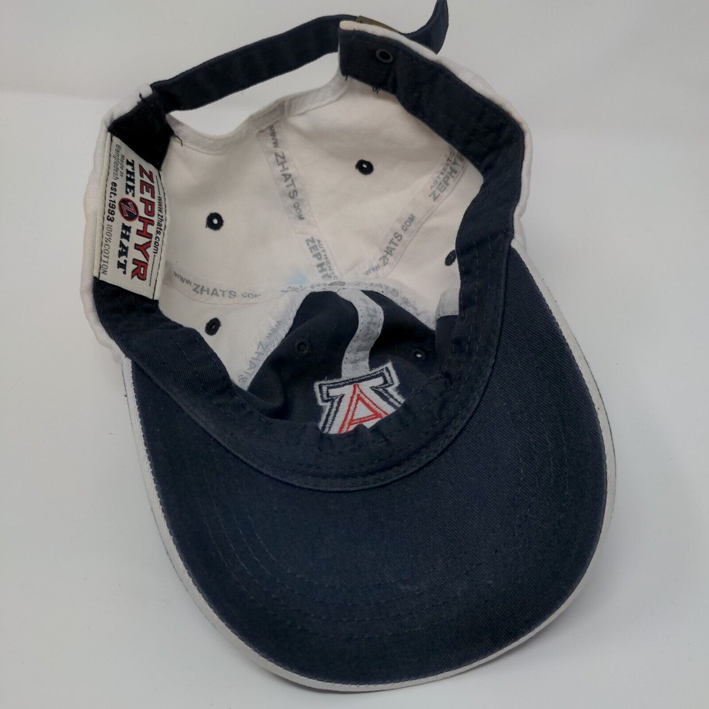 Arizona Wildcats Slideback Hat Blue OSFA Embroidered Colorblock Zephyr