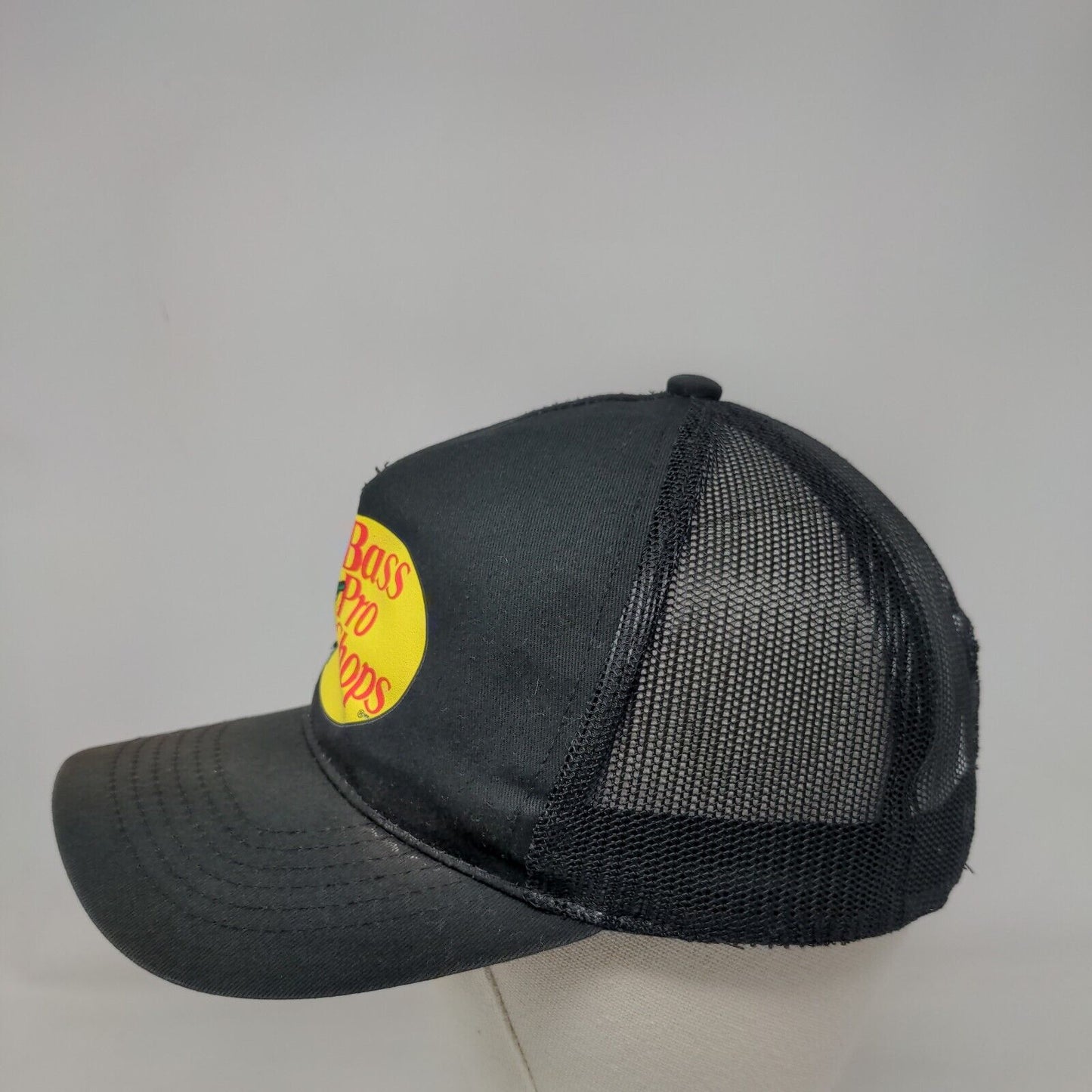Bass Pro Shops Snapback Mesh Back Trucker Hat Black OSFM Fishing Outdoor