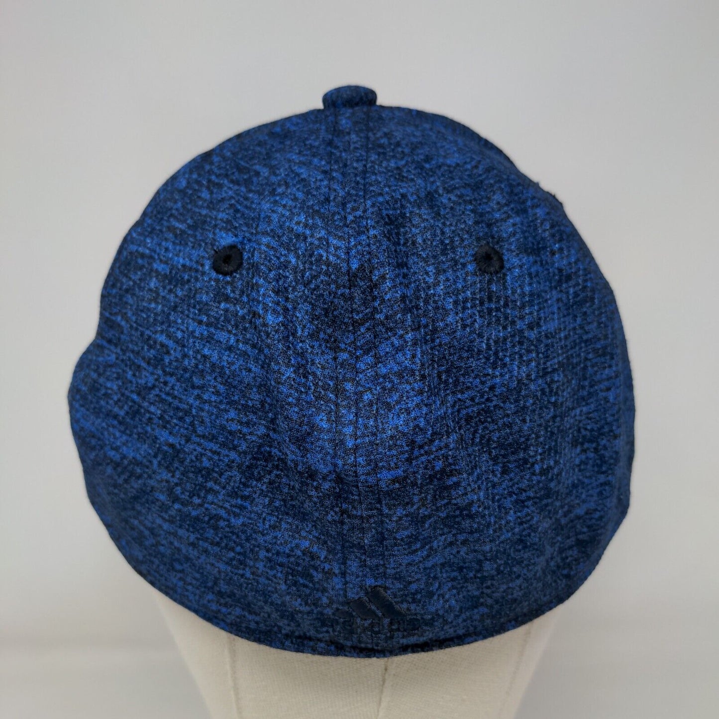 Adidas 3 Stripes Fitted Hat Blue Large/XL Embroidered Vent Holes 6 Panel
