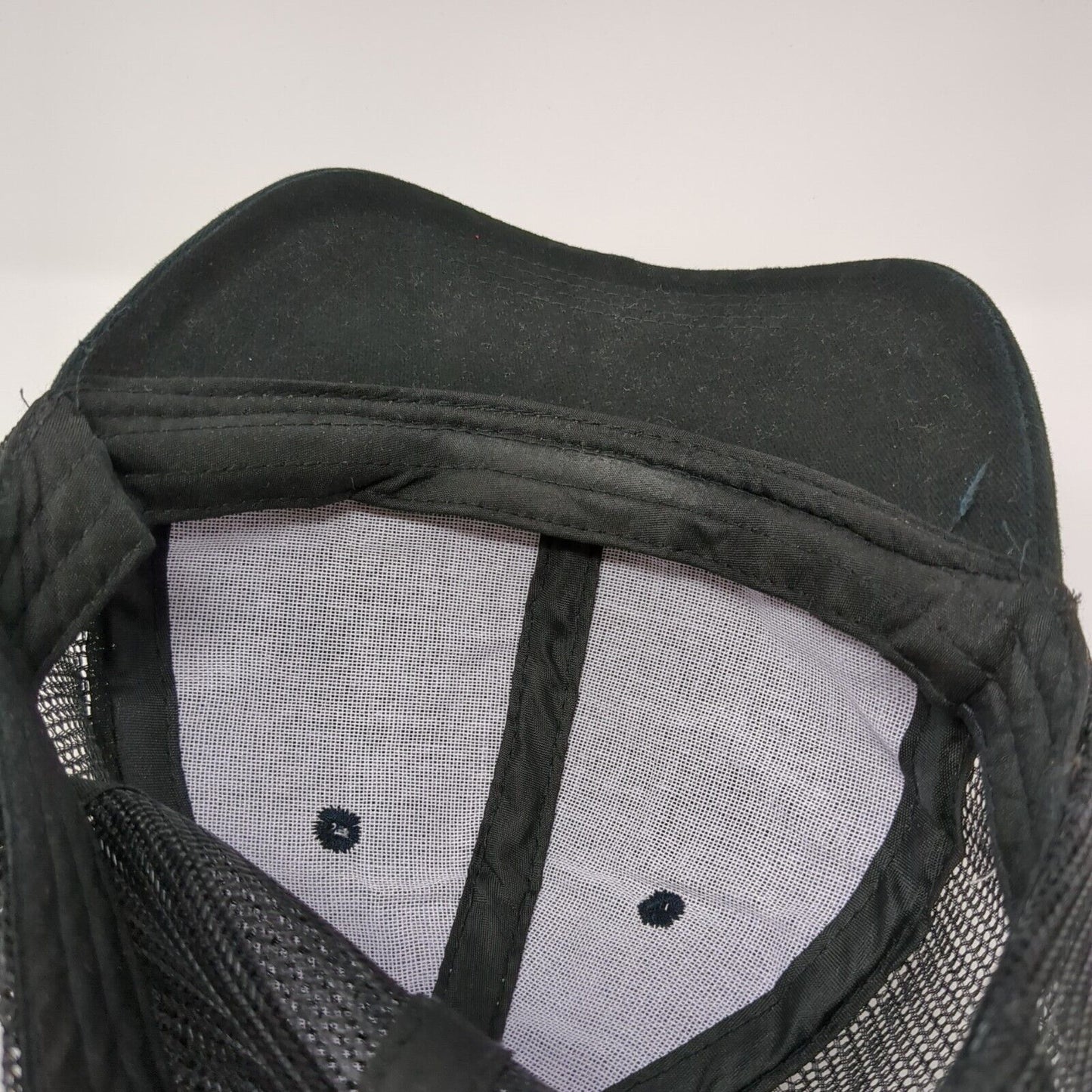 Unbranded Strapback Trucker Hat Black One Size Mesh Back Blank Solid