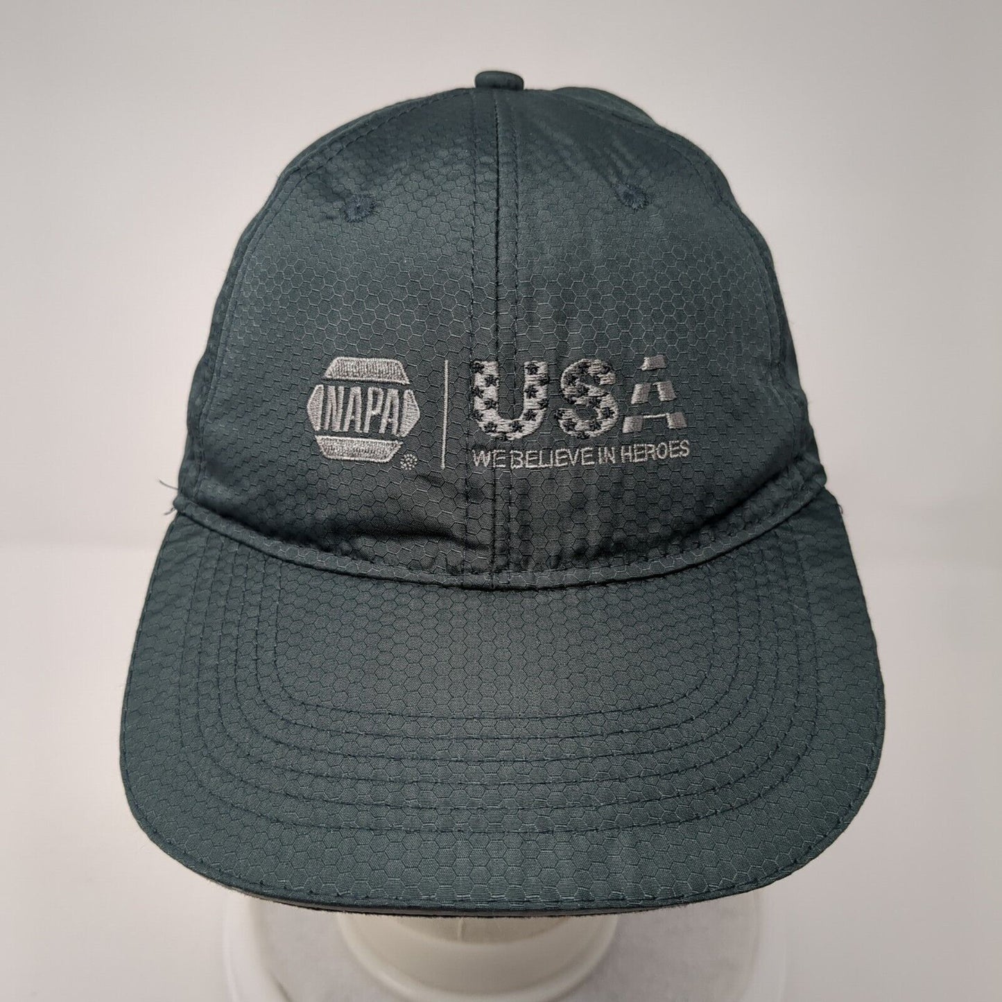 NAPA USA We Believe in Heroes Strapback Hat Gray One Size Adjustable Embroidered