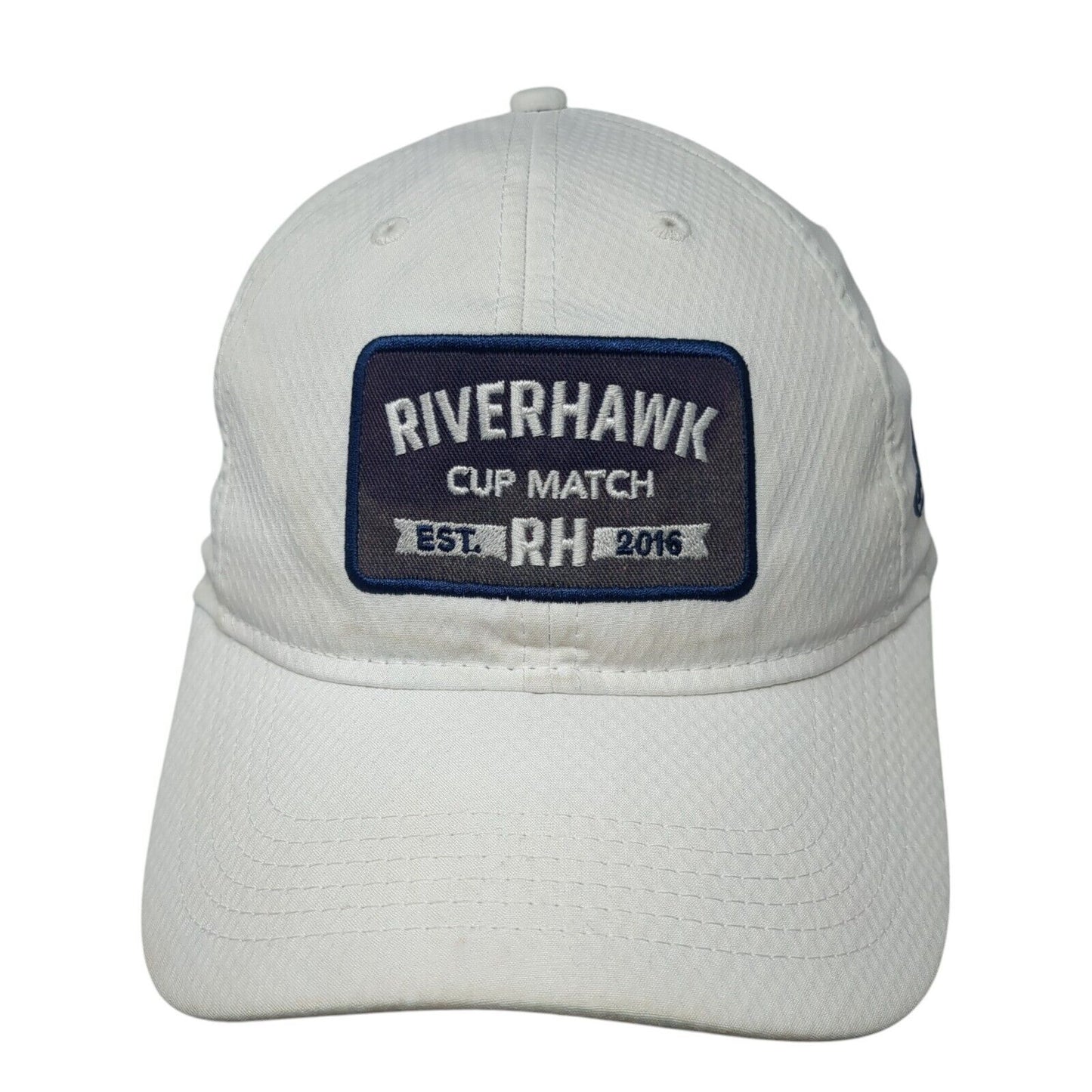 Riverhawk Cup Match Slideback Hat White One Size Adjustable River Birch