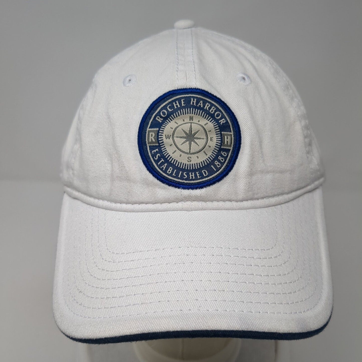 Roche Harbor Est. 1886 Slideback Hat White One Size Adjustable Embroidered Gear