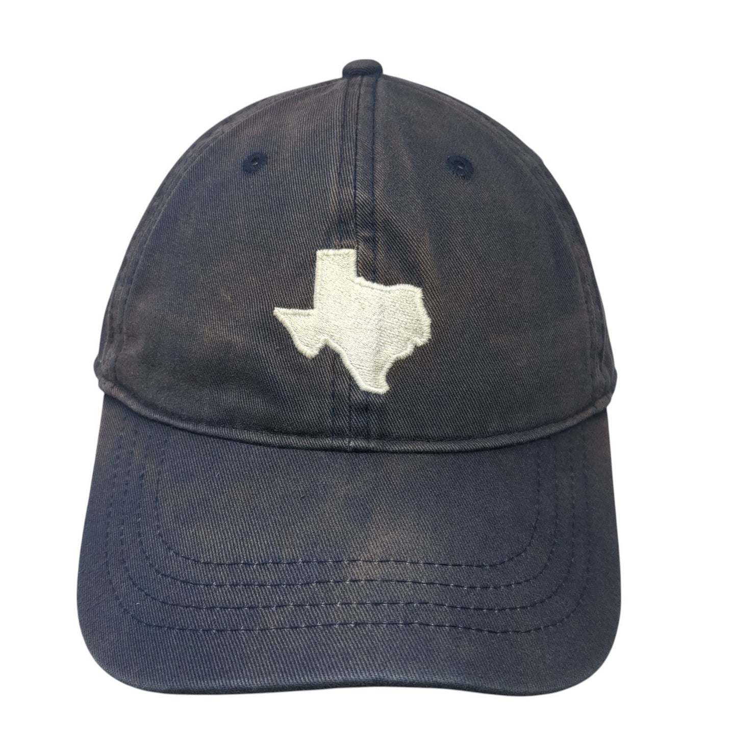 Texas State Map Slideback Hat Blue One Size Adjustable Outdoor Cap