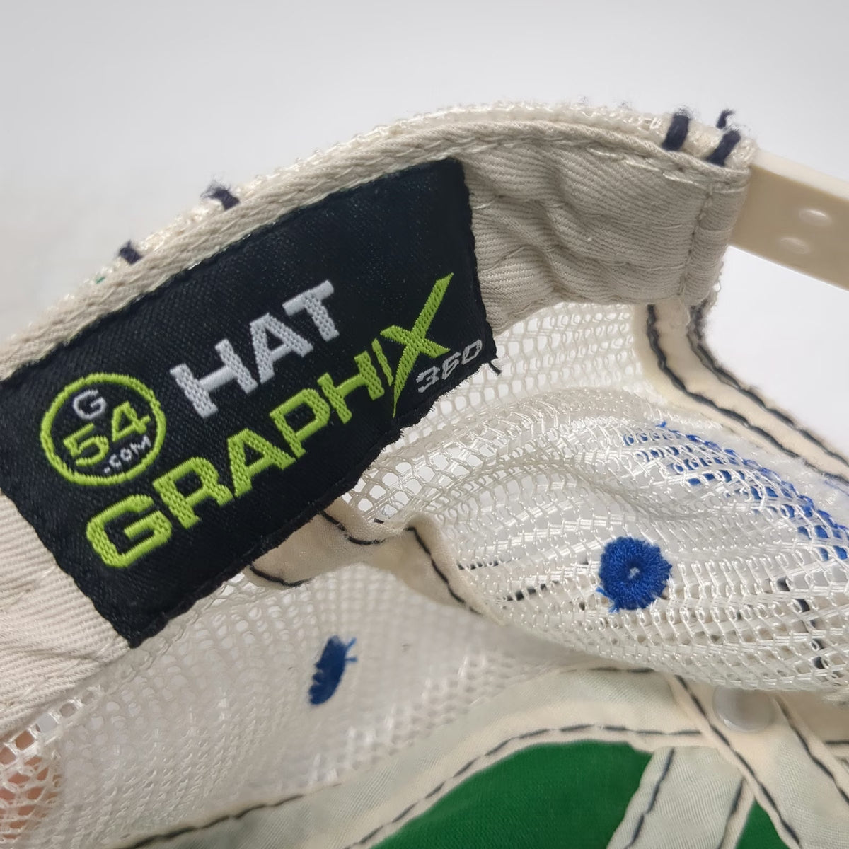 Hat Graphix 360 Trucker Hat Green White Blue OSFM Crater Lake NP Mesh Snapback