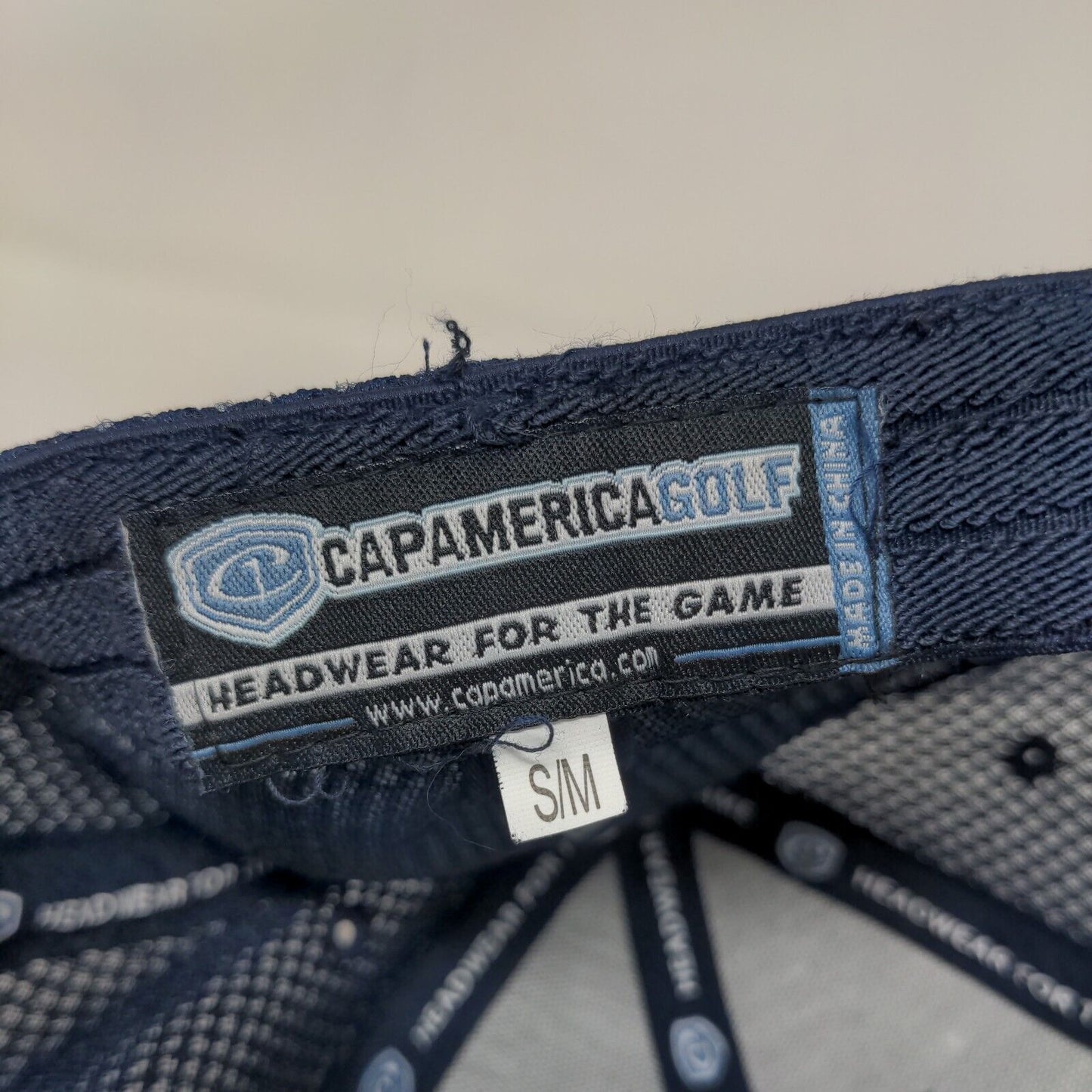 Cypress Run Fitted Mesh Back Golf Hat Blue S/M Embroidered Cap America