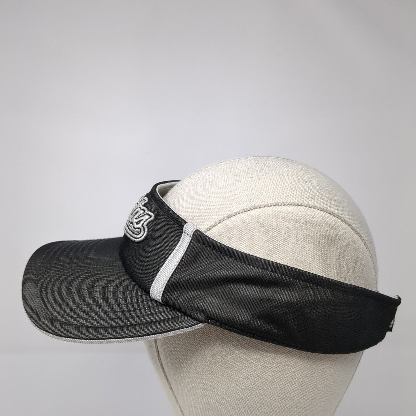 Adidas Strapback Golf Sun Visor Black One Size Adjustable Embroidered Polyester