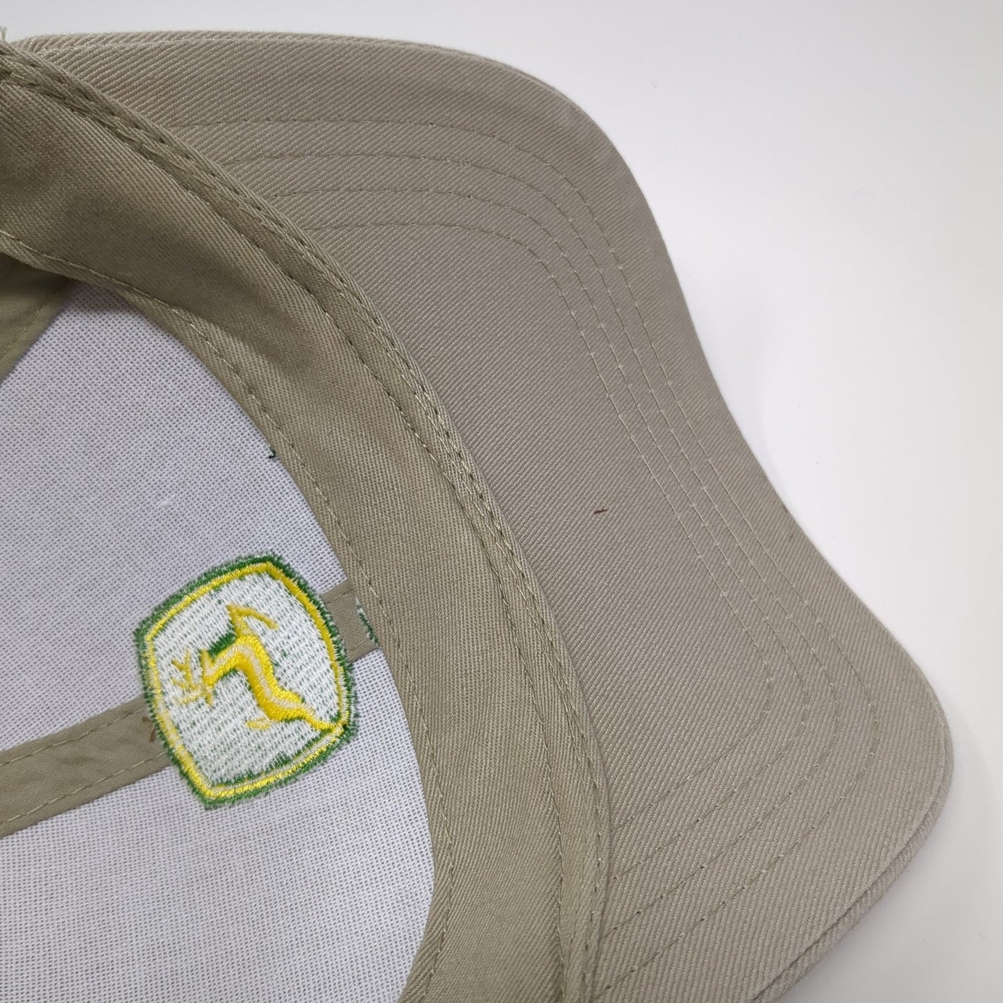 John Deere Snapback Trucker Hat Brown One Size Adjustable Mesh Back 6 Panel