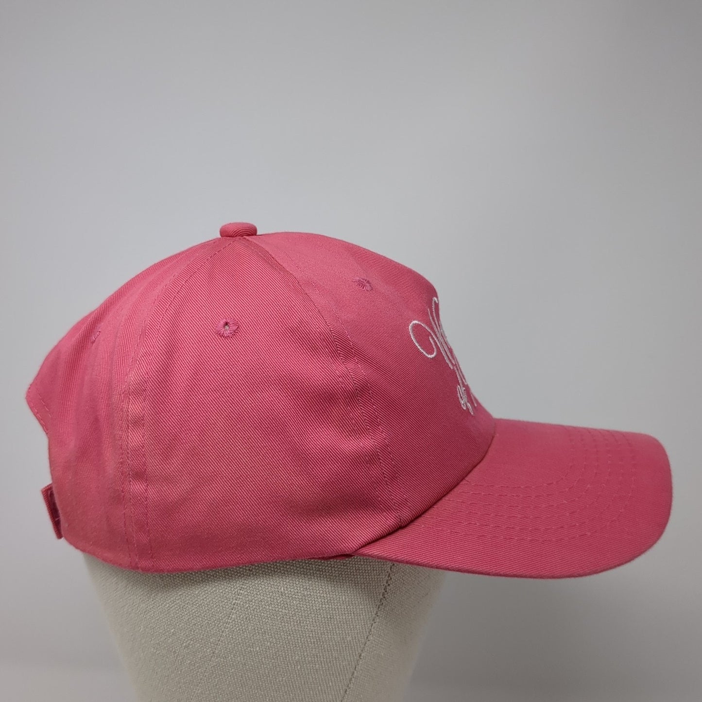 Woman of Faith Strapback Baseball Cap Pink One Size Adjustable Think Positive